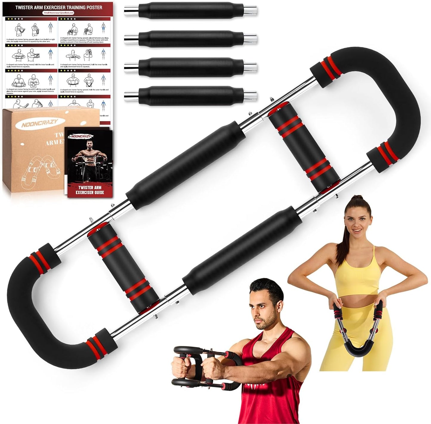 Adjustable Twister Arm Trainer, 30-120 lbs Resistance for Upper Body Workout