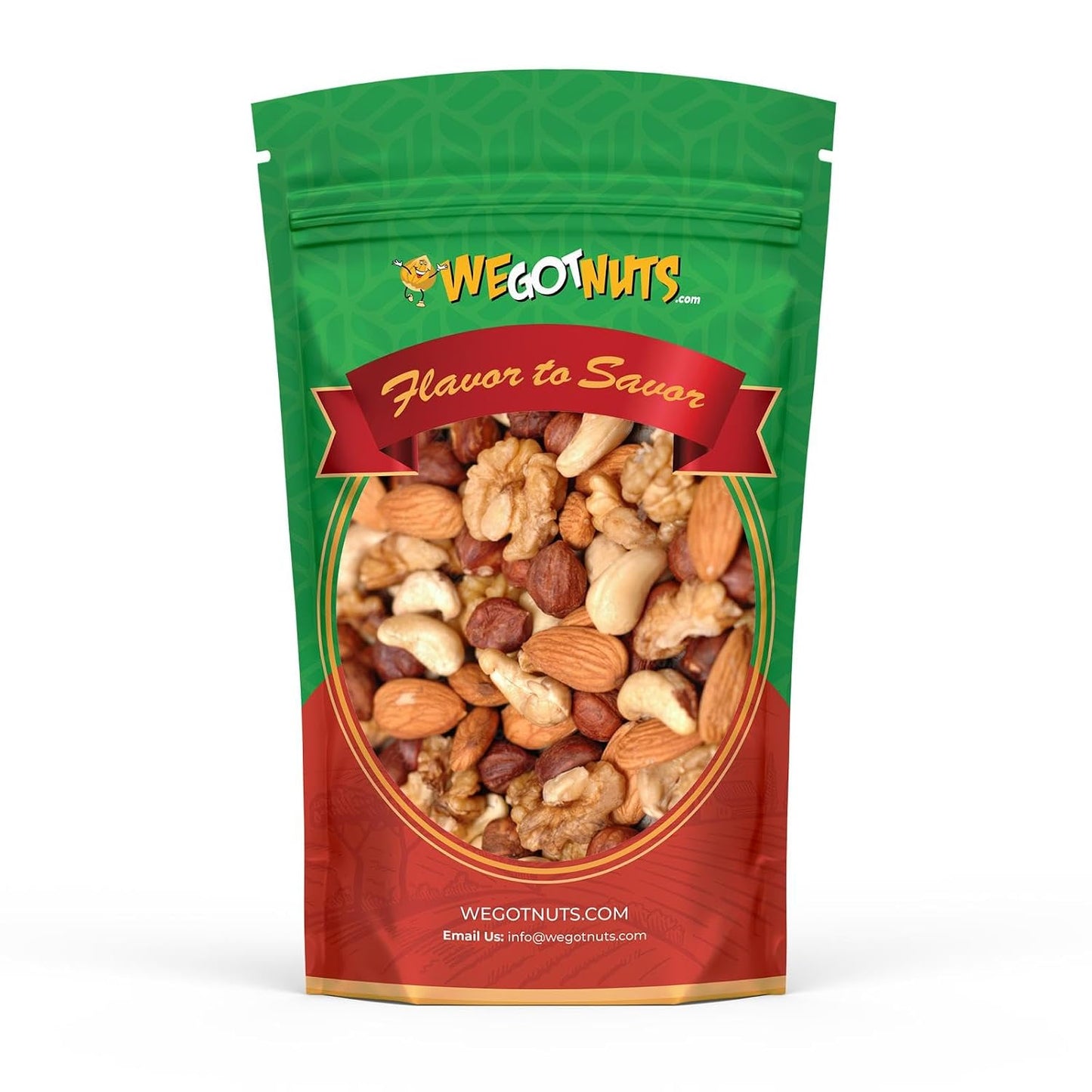 Raw Deluxe Unsalted Mixed Nuts snack by We Got Nuts, 3 lbs, resealable bag