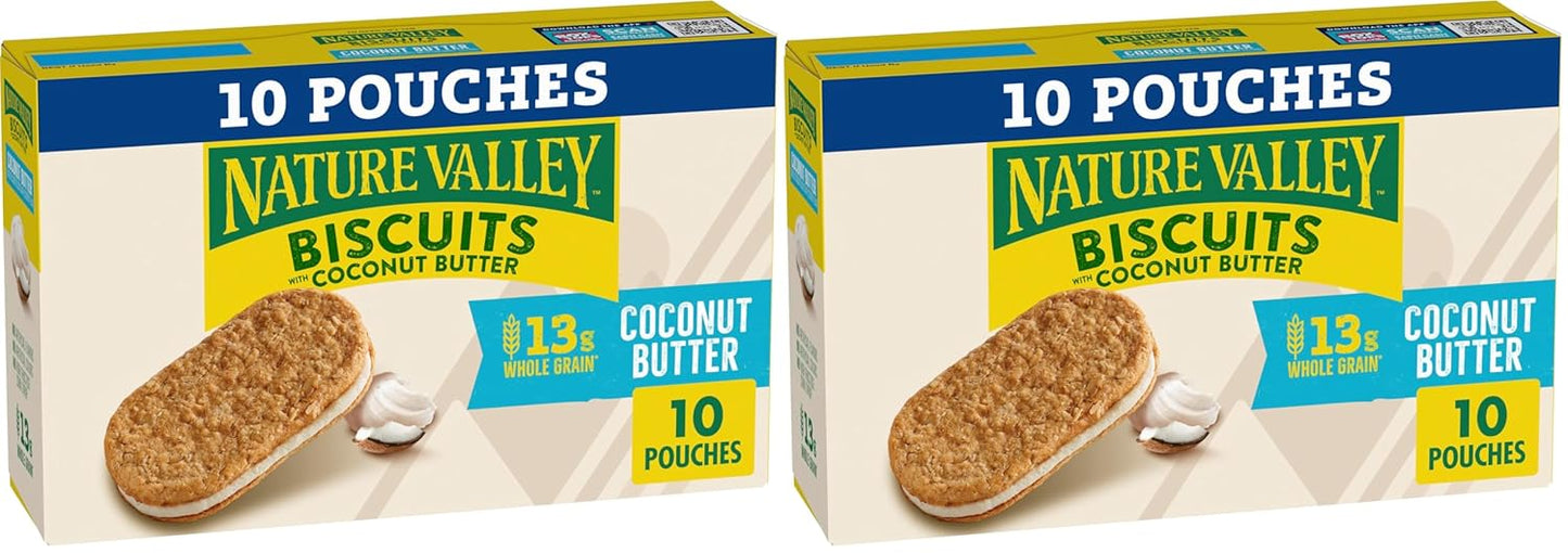 Nature Valley Peanut Butter Biscuit Sandwiches, 10 Bars, 13.5 oz