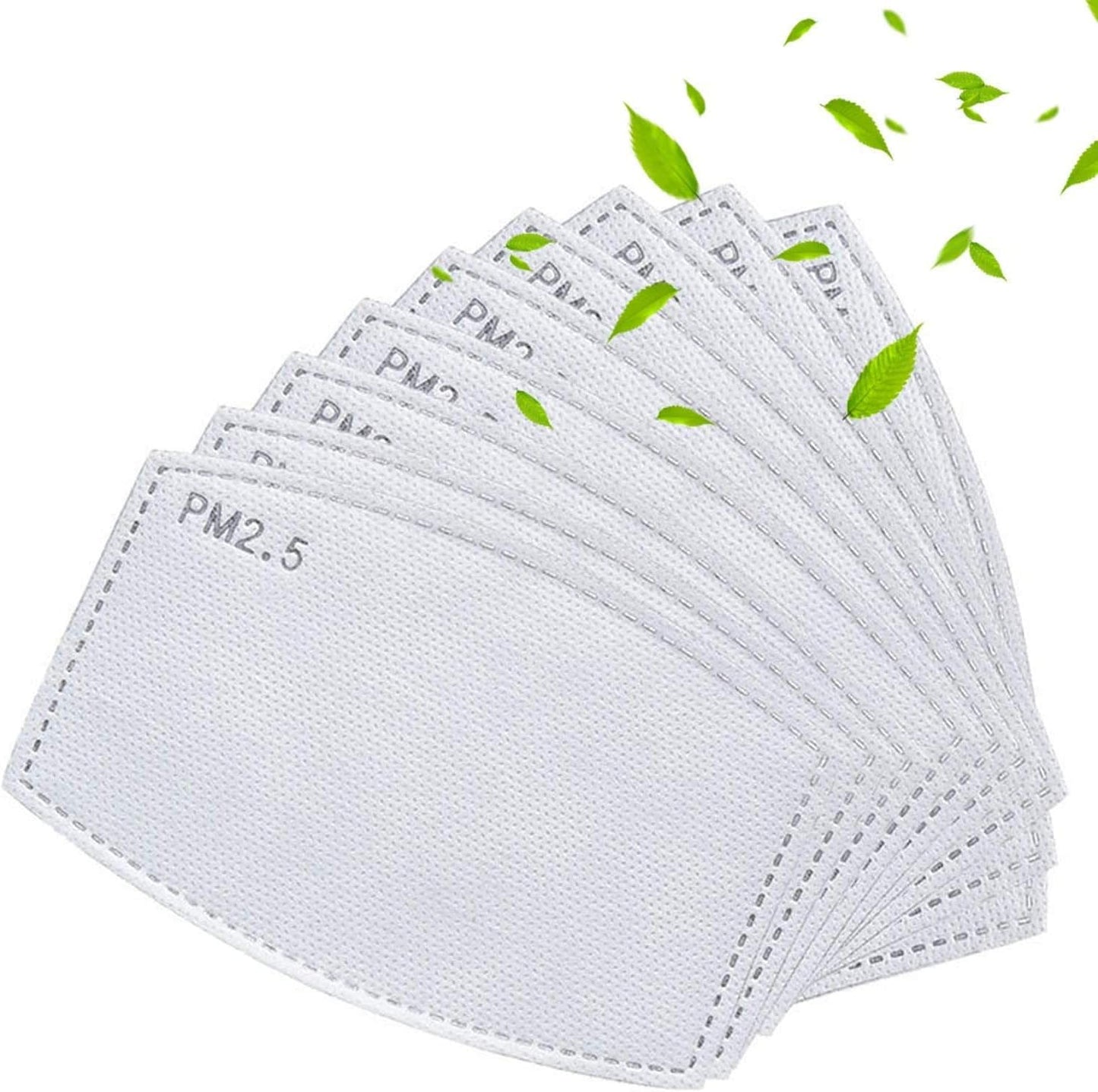 100 Pcs Activated Carbon PM2.5 Mask Filter Paper 5 Layers Replacement