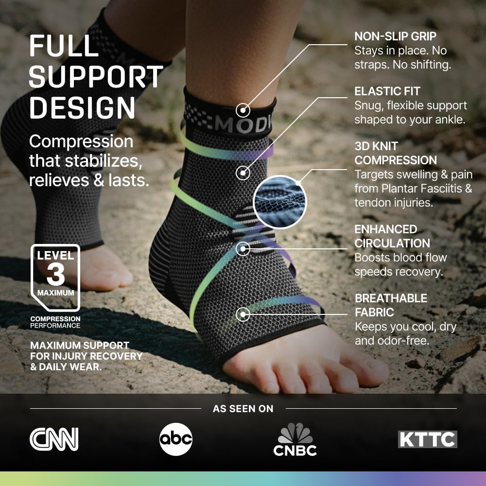 Modvel Ankle Brace for Women and Men - Compression Ankle Sleeve