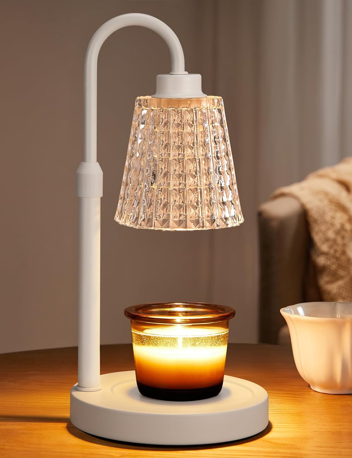 Innqoo Candle Warmer Lamp with Timer Home Decor Birthday Gifts for Women | Dimmable Candle Warmer for Jar Candles, Height Adjustable Wax Melts Warmer, House Warming Gifts New