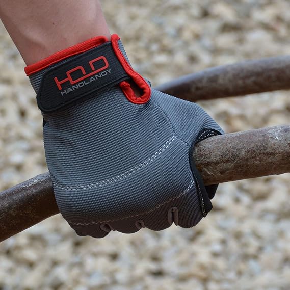 HANDLANDY Work Gloves for Men & Women, Utility Mechanic Working Gloves Touch Screen, Flexible Yard Work Gloves