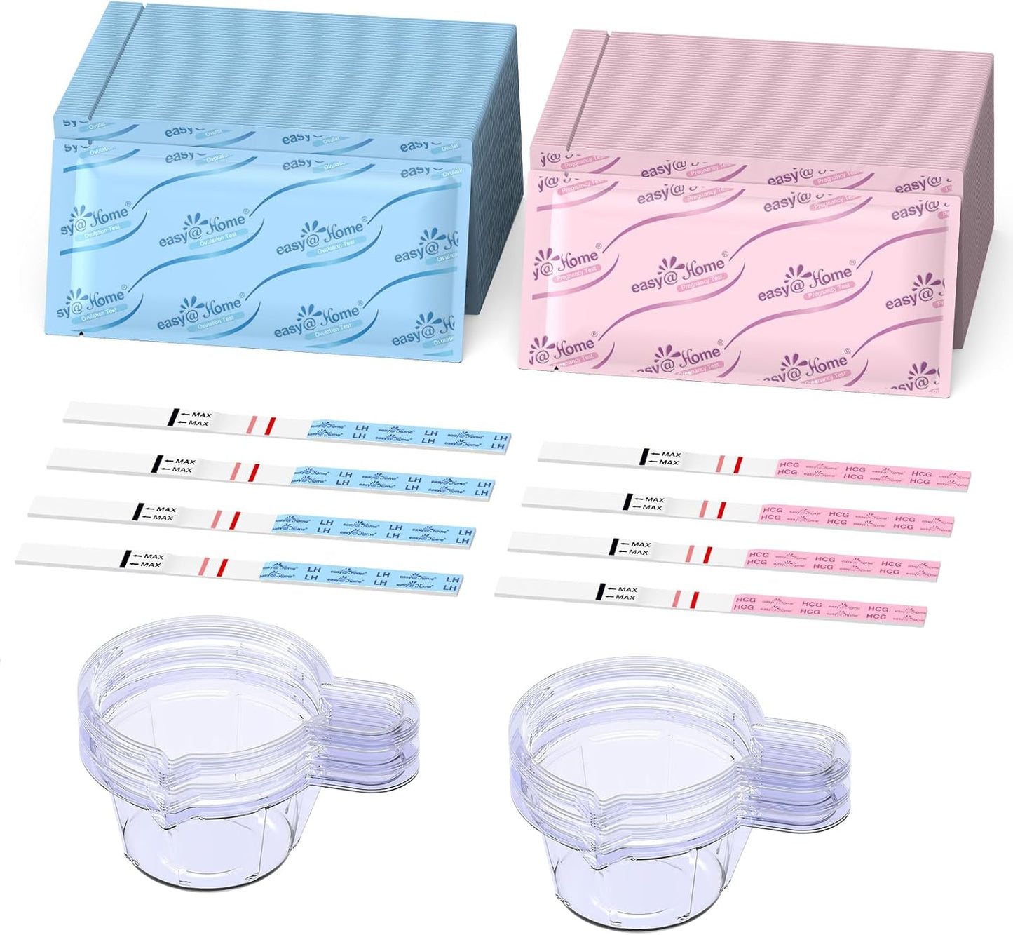 Easy@Home Ovulation and Pregnancy Test Strips Kit with 25 LH and 10 HCG Tests