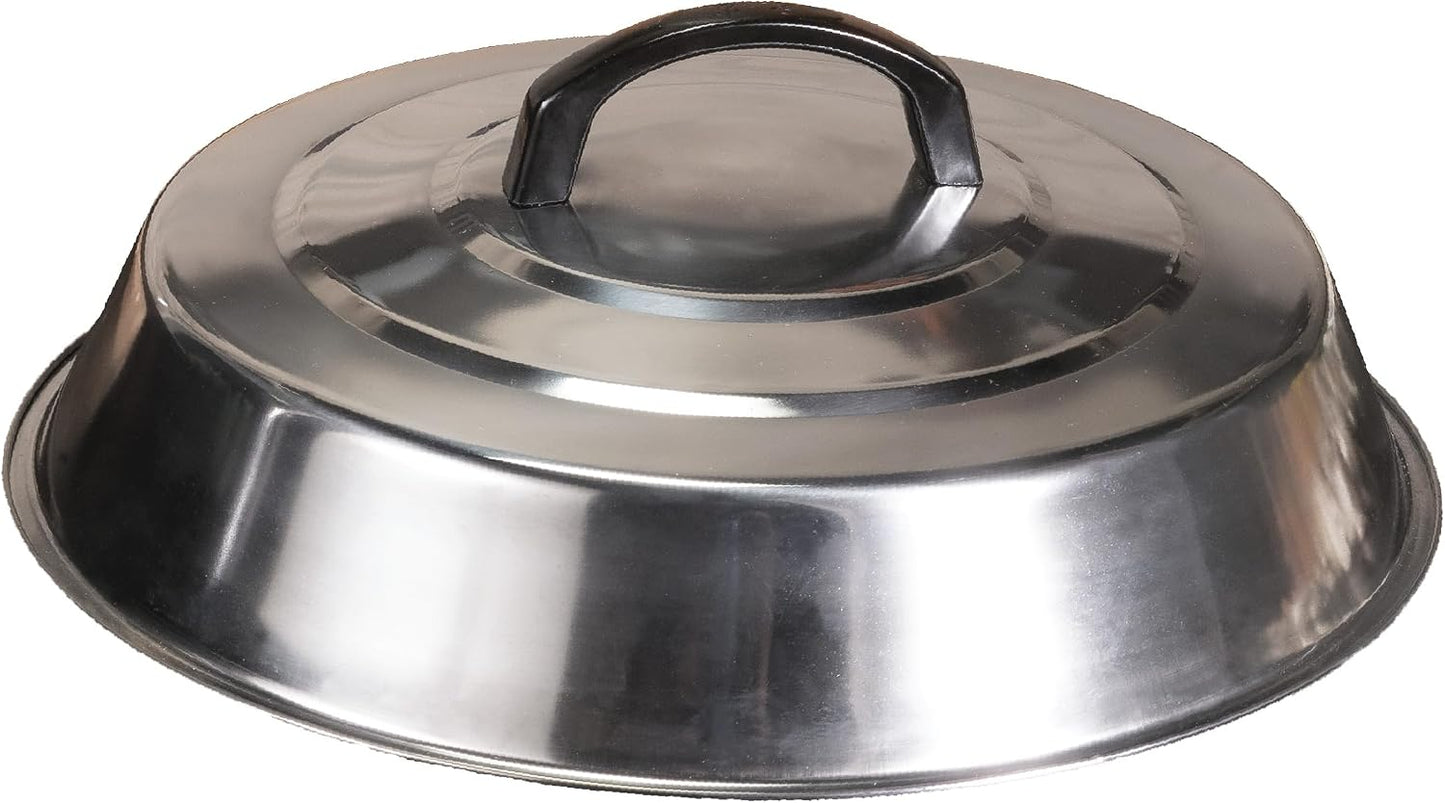 Blackstone 1780 12" Round Basting Cover, Stainless Steel | Heat-resistant handle, Dishwasher Safe