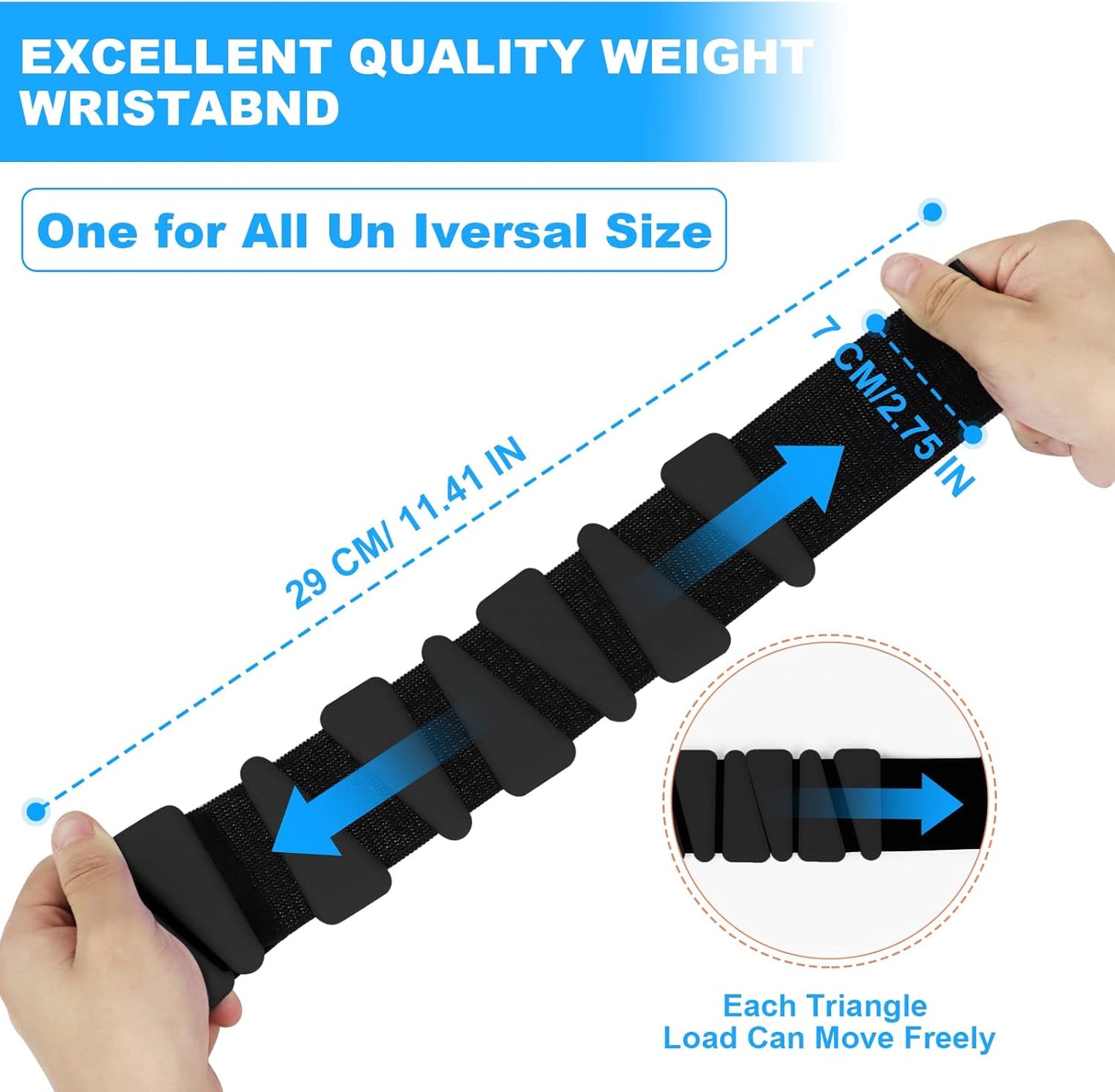 Adjustable Wrist Weights Set of 2, 1lb Each, for Women & Men, Silicone, Sweat-Proof