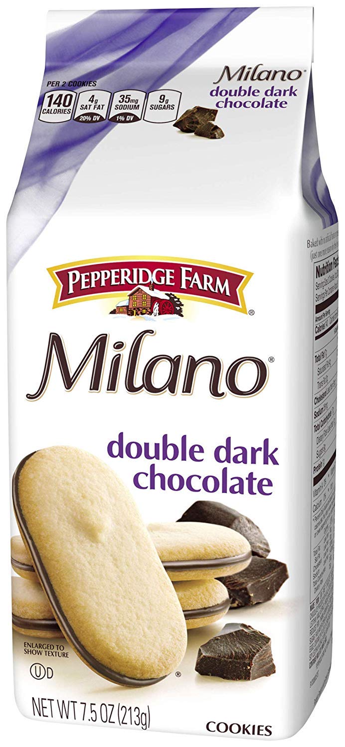 Pepperidge Farm Milano Cookies, Double Dark Chocolate, 3 Bags, 7.5 oz. Each