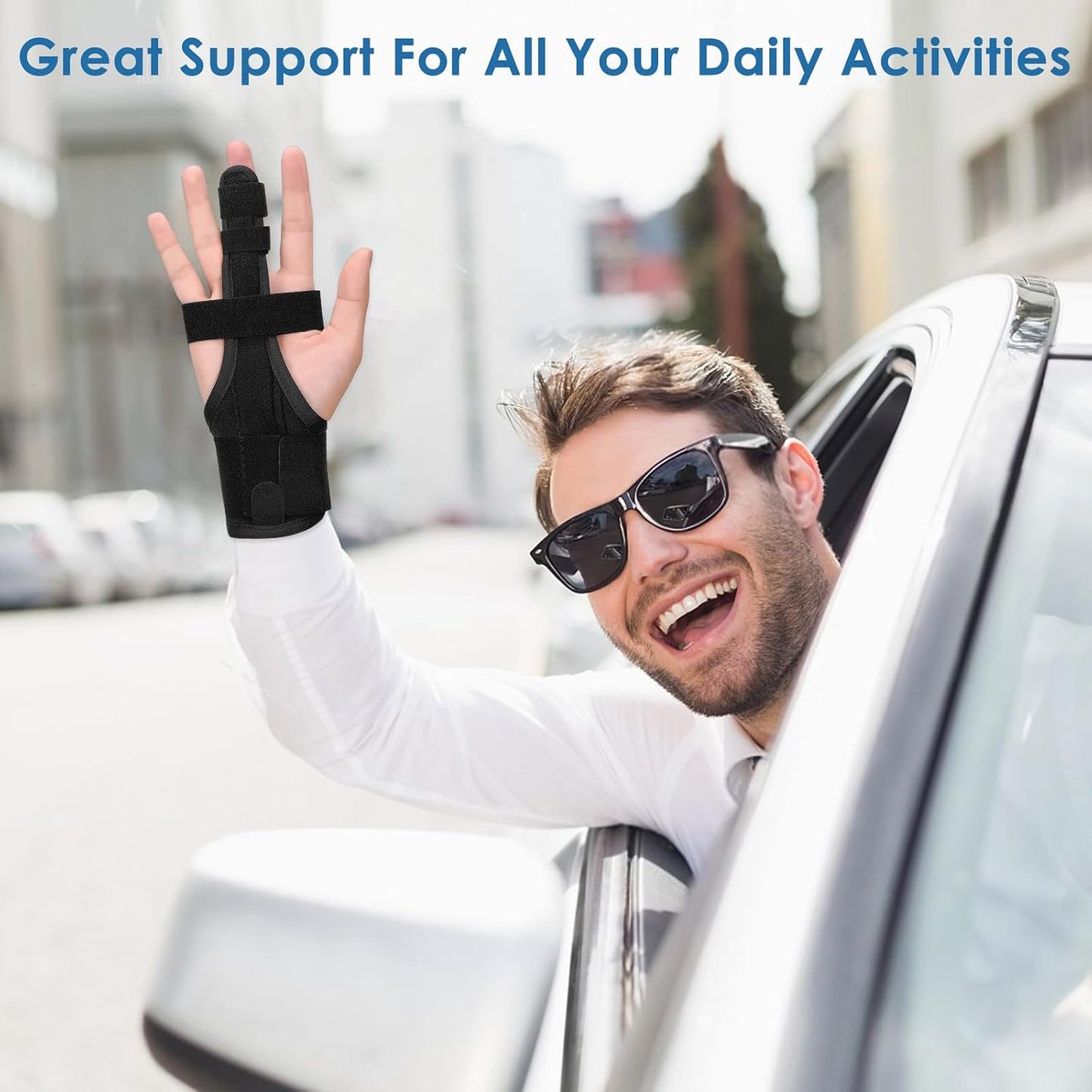 Full Trigger Finger Splint - Adjustable Hand and Wrist Brace Support
