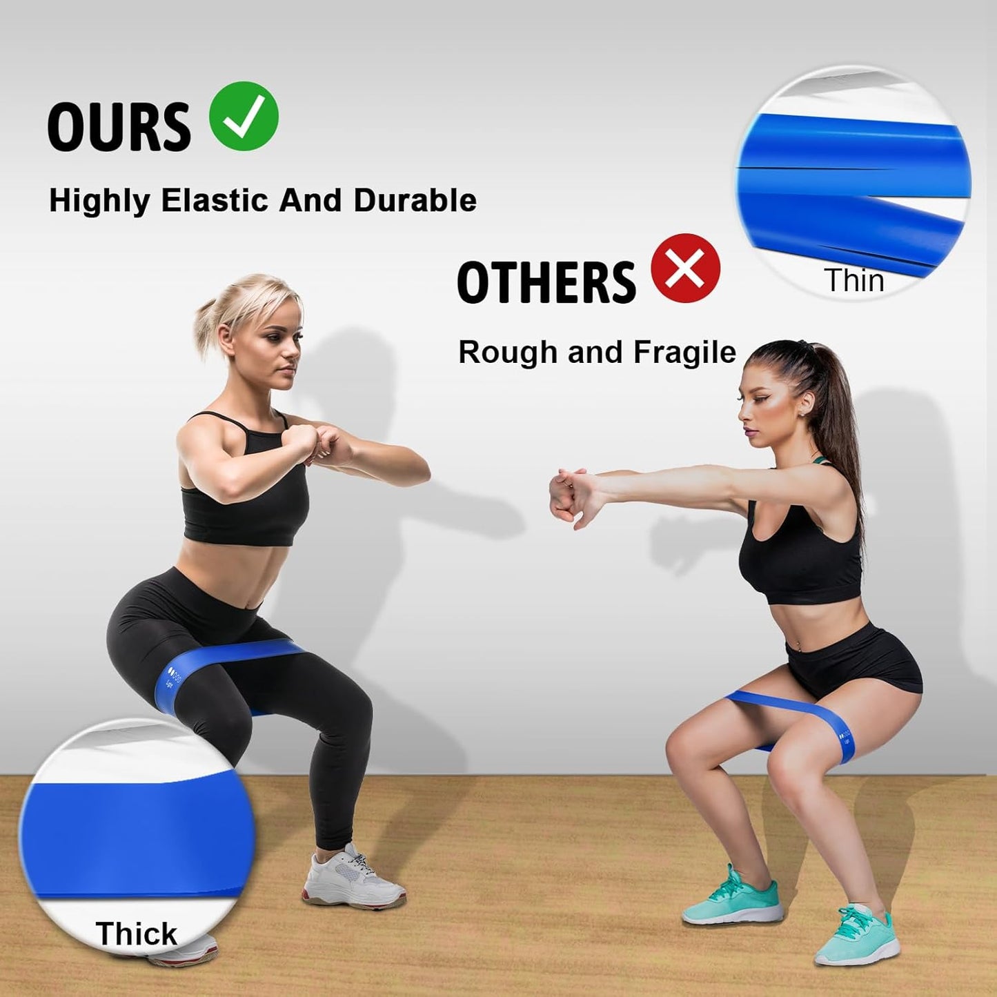 Resistance Bands Set with 5 Levels, Multi-Colored for Fitness