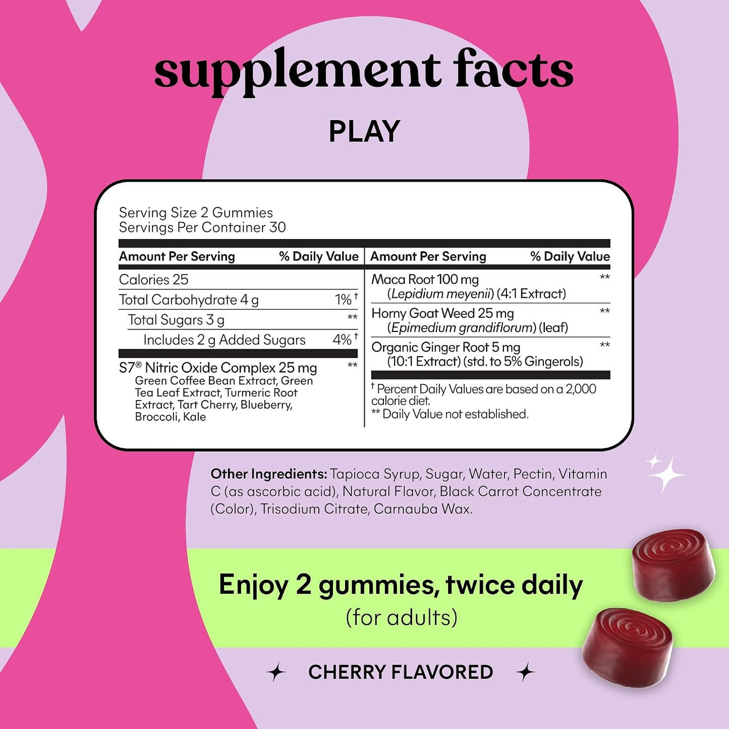 Lemme Play Daily Intimacy Gummies for Women and Men with S7 Nitric Oxide Complex
