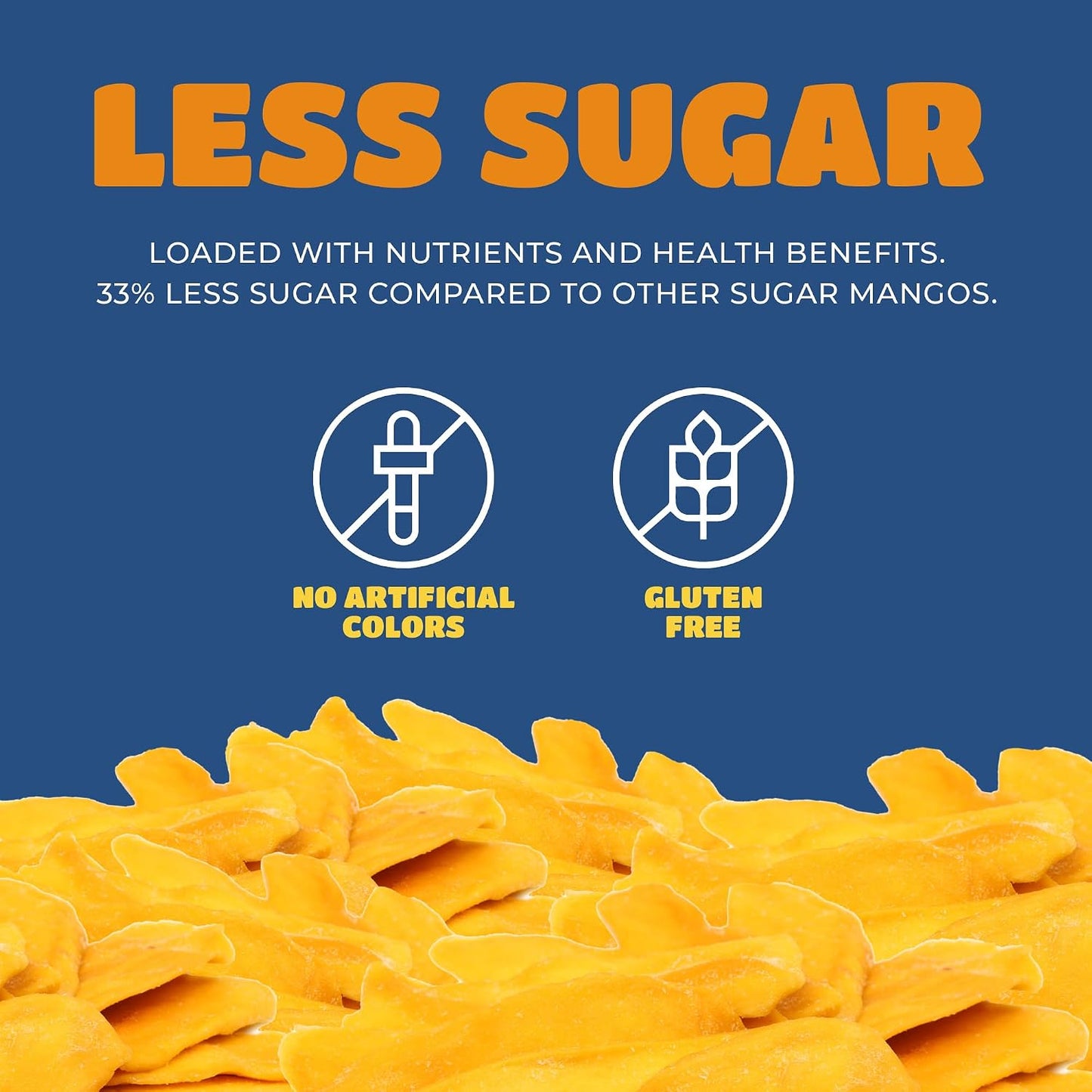 Dried Mango Slices - Soft & Juicy Low Sugar Added Dried Mango