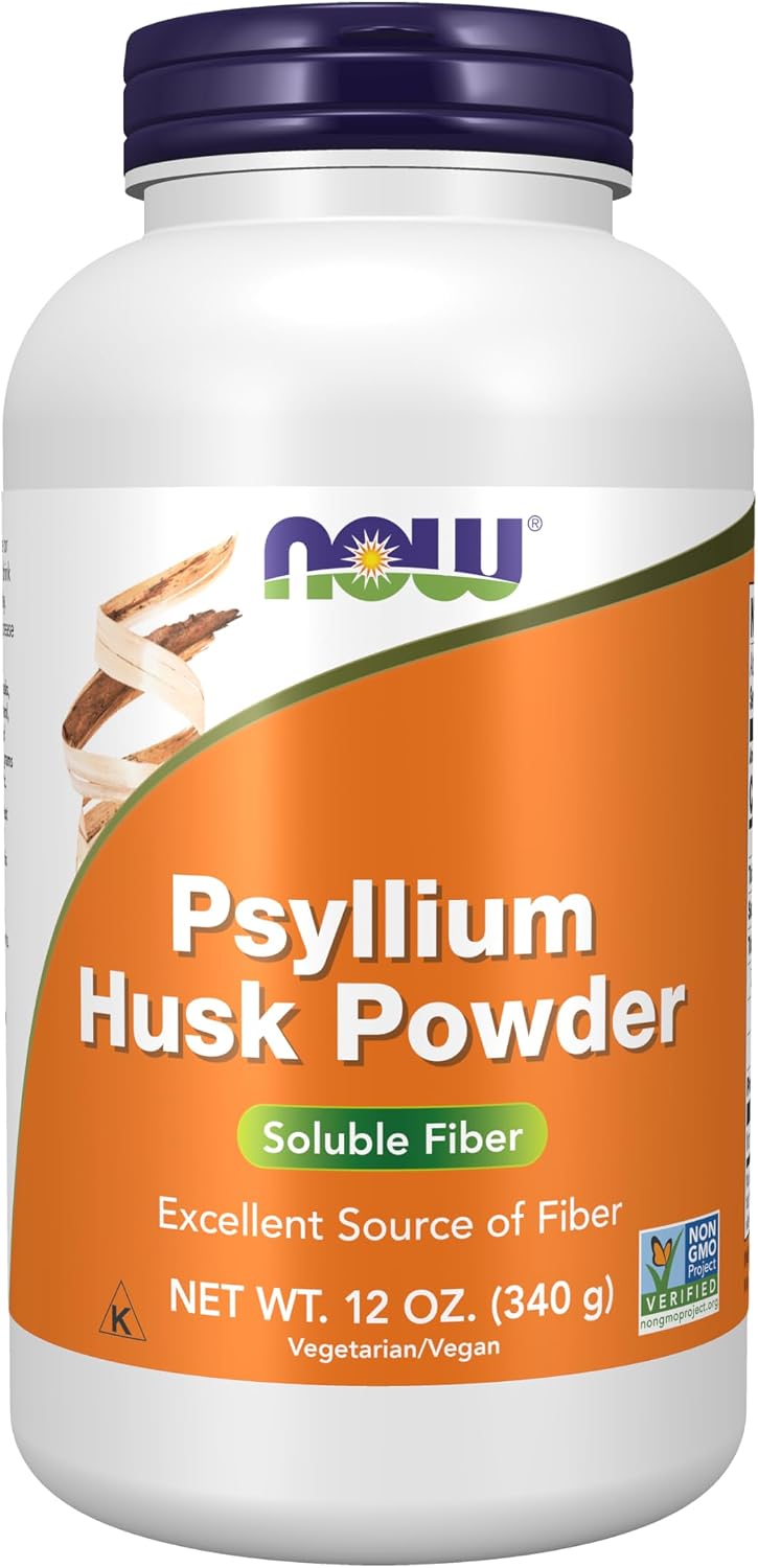 NOW Foods Supplements, Psyllium Husk Powder, Non-GMO Project Verified, Soluble Fiber, 24-Ounce
