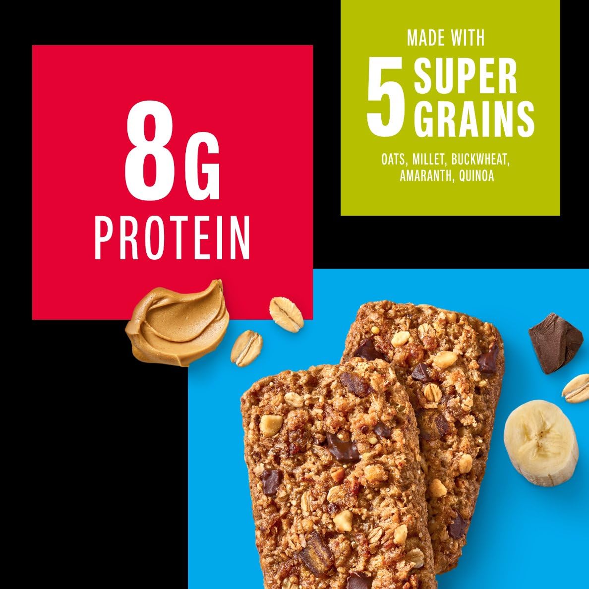 KIND Breakfast Protein Bars, Peanut Butter Banana Dark Chocolate, Gluten Free, Low Sodium, 12 Count