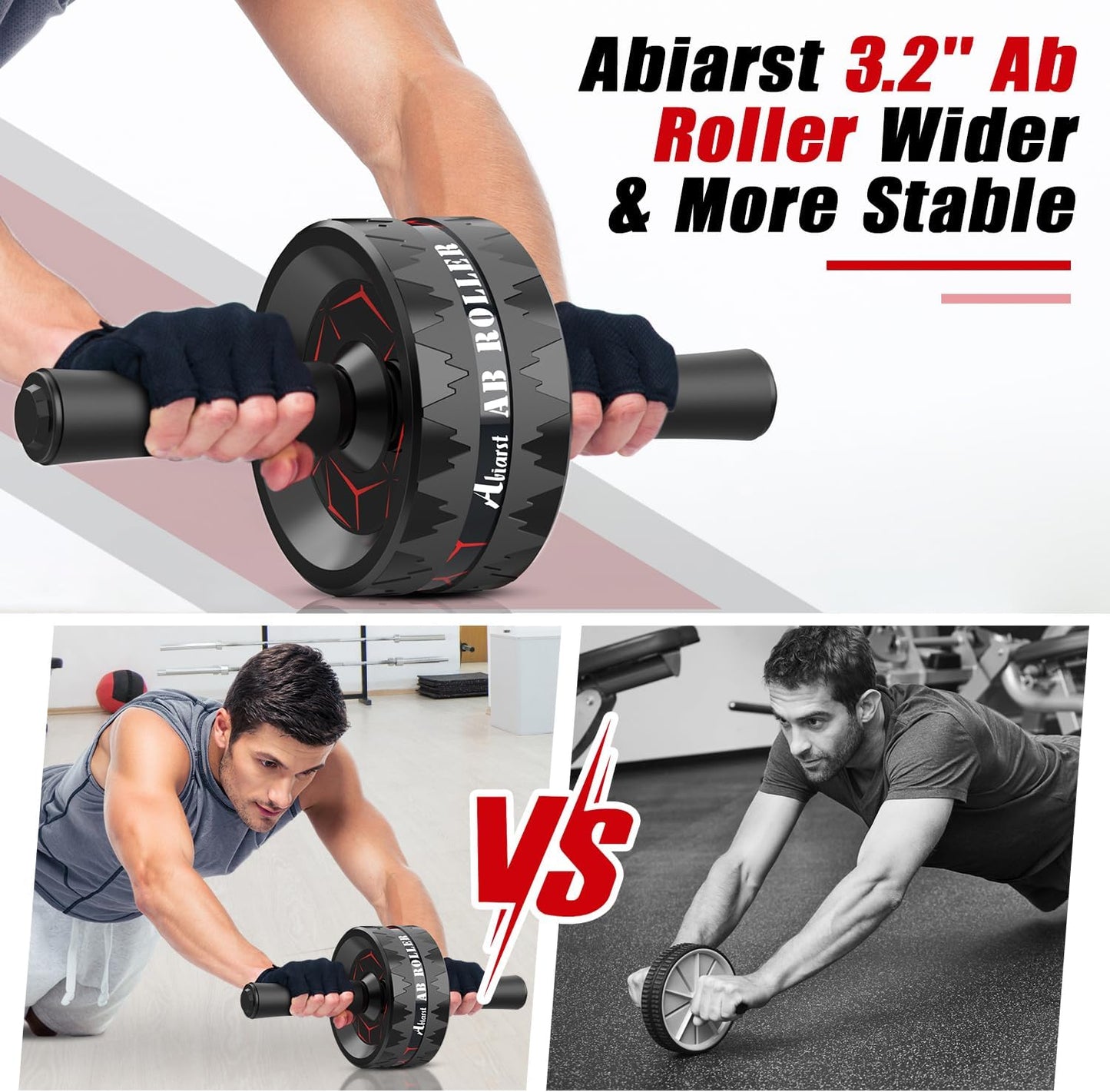 Abiarst Ultra-Wide Ab Roller Wheel for Abs & Core Strength Training