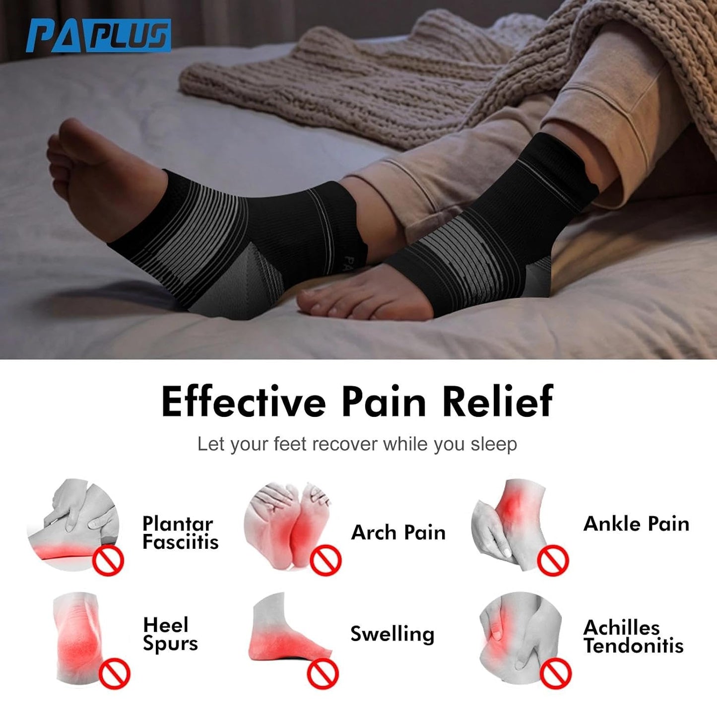 Plantar Fasciitis Socks for Men and Women with Arch Support and Compression