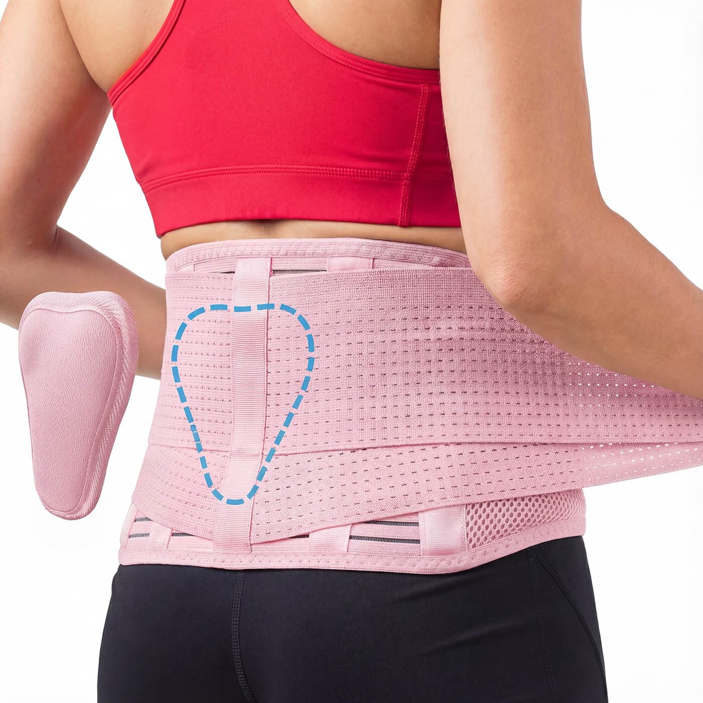 Sparthos Back Brace for Lower Back Pain Relief - Breathable Lumbar Support