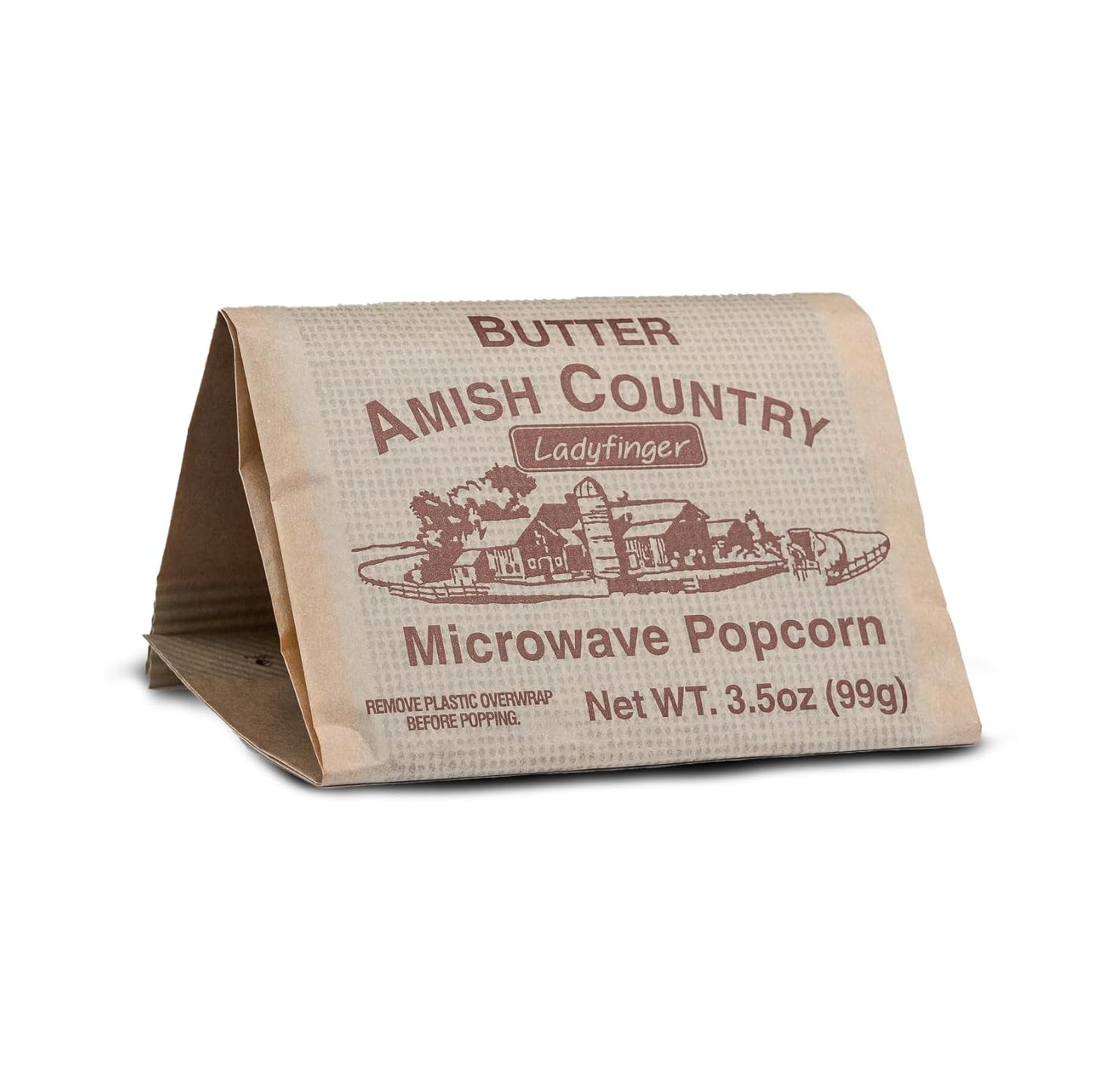 Old Fashioned Microwave Popcorn in 10 Ladyfinger Butter Bags