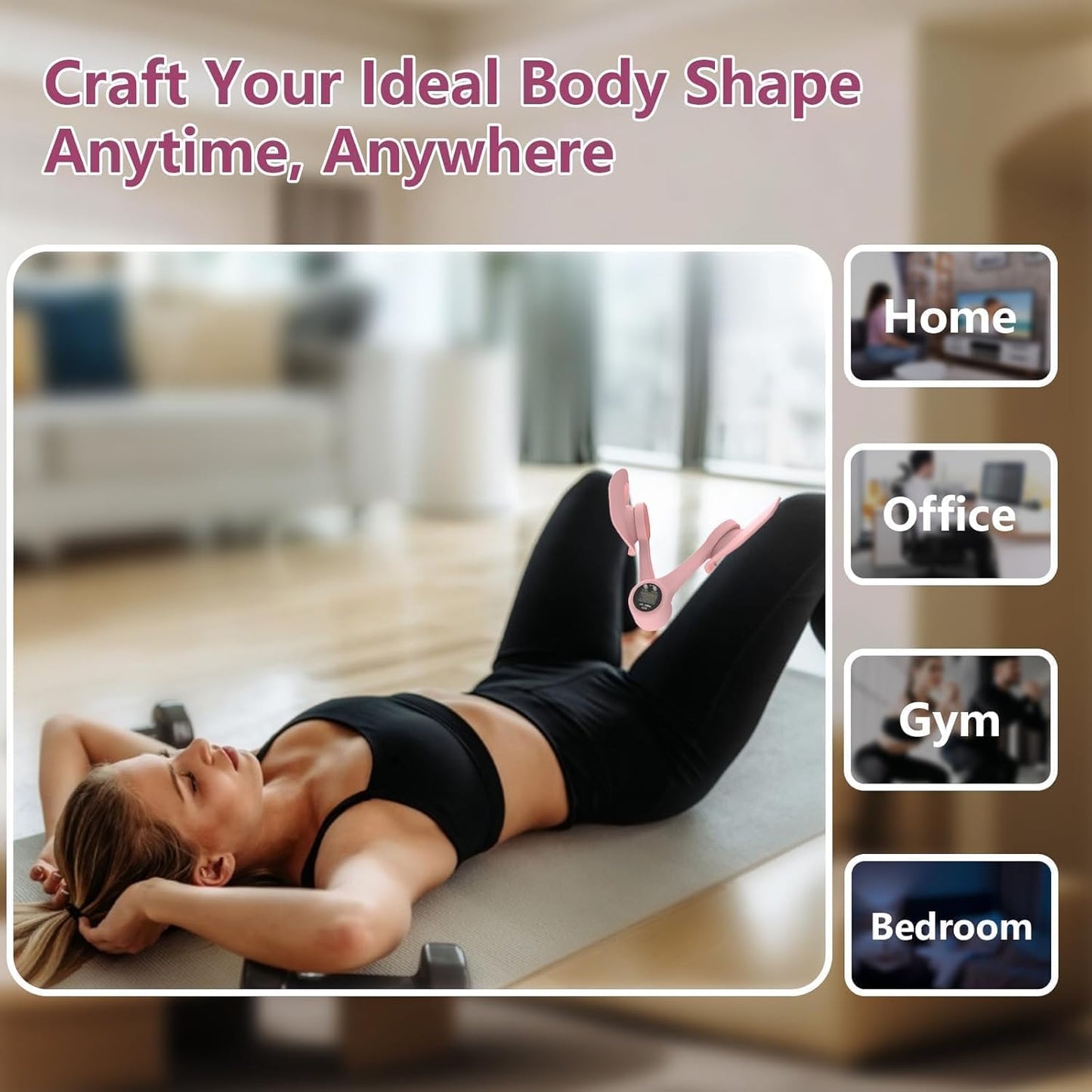 360° Adjustable Pelvic Floor Muscle Trainer with LED Display for Women