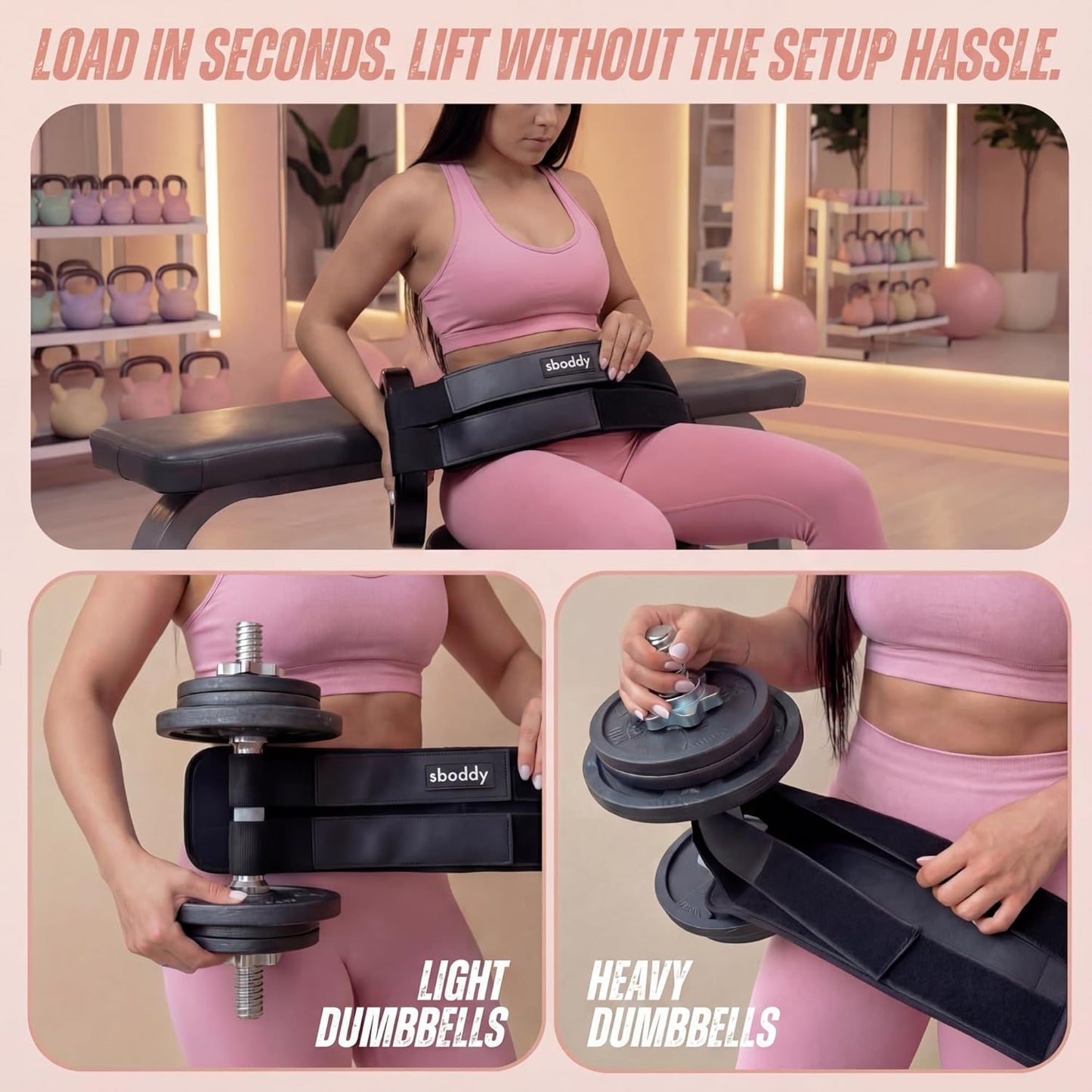 Hip Thrust Belt with Dual-Strap Design for Women