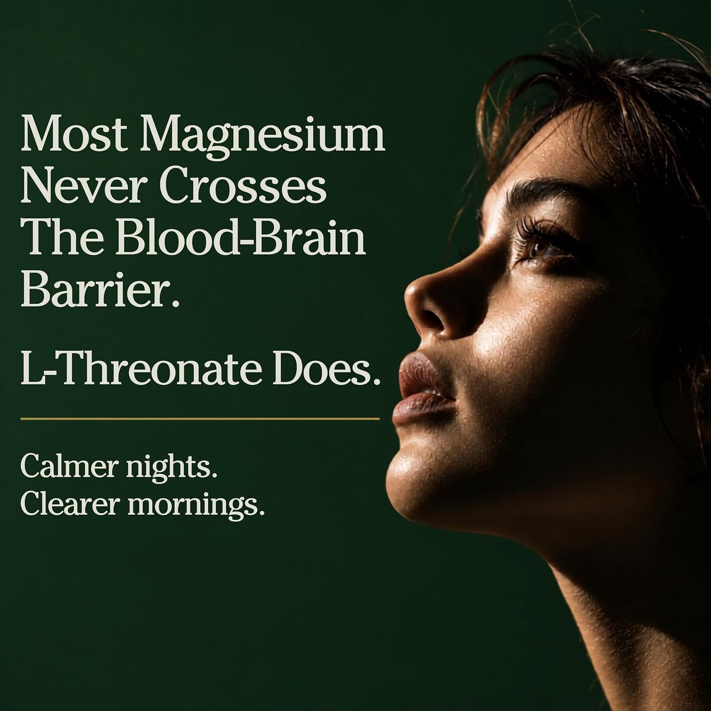 Magnesium L-Threonate with Apigenin, Valerian Root & L-Theanine – No Melatonin Restful Sleep & Brain Supplement – Clinically Studied 7-Ingredient Formula – Memory & Focus – 60 Capsules