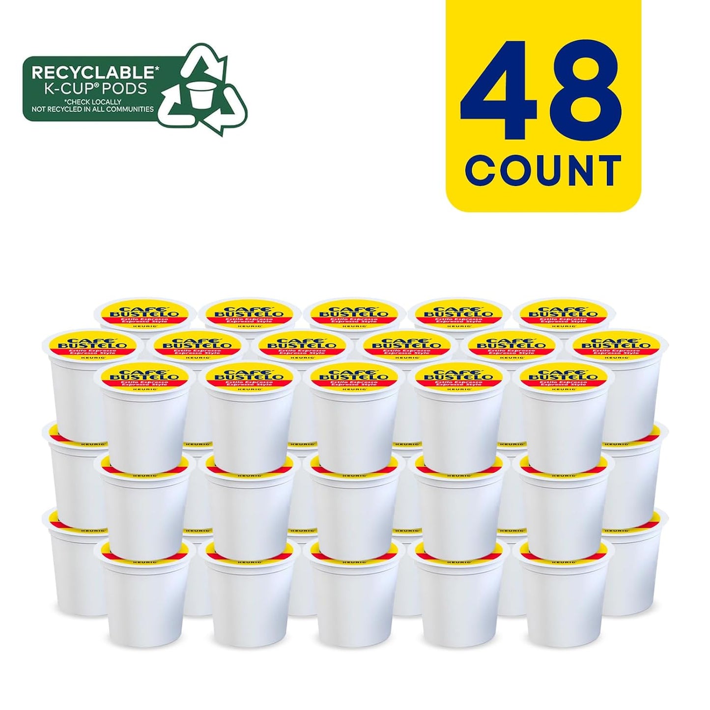 Cafe Bustelo Espresso Roast K Cup Packs for 48 servings