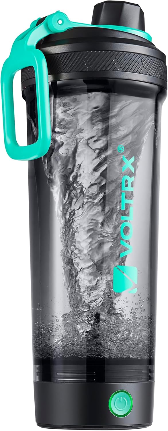 VOLTRX USB-C Rechargeable Electric Protein Shake Mixer Bottle, 24oz, BPA-Free