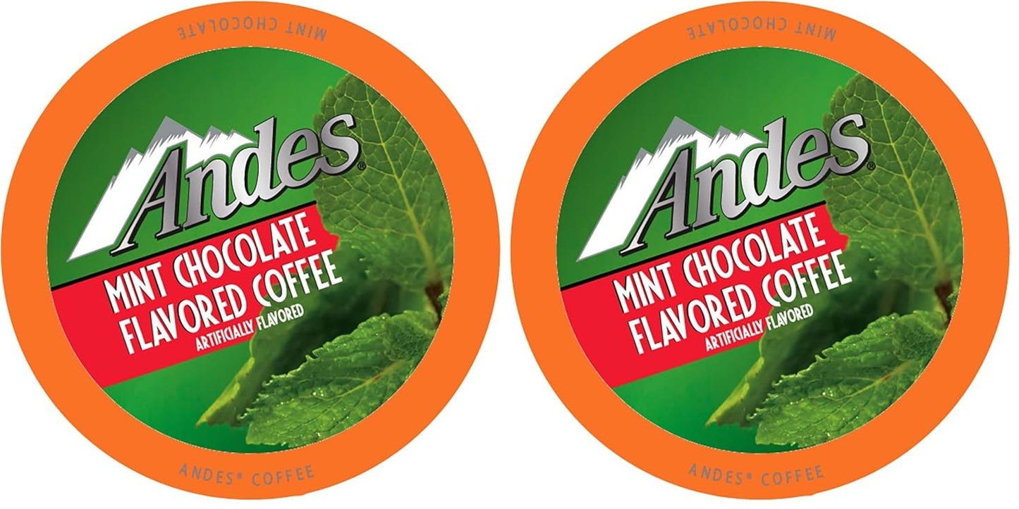 Andes Mints Chocolate Mint Flavored Coffee Pods, 40 Count, Compatible with Keurig K Cups