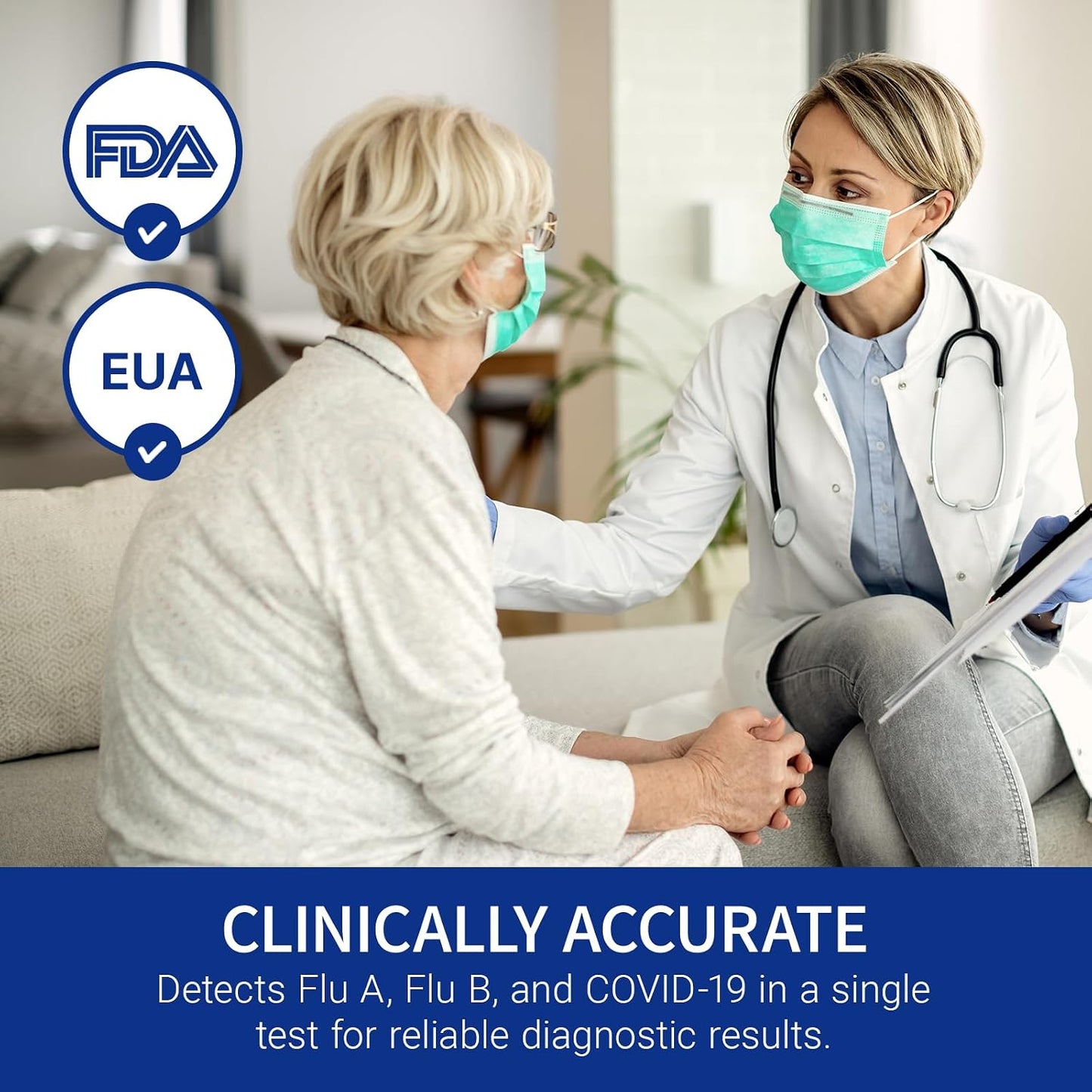 CorDx TyFast Flu A/B & COVID-19 Multiplex Rapid Test Kit, 25 Tests, 10 Minute Results