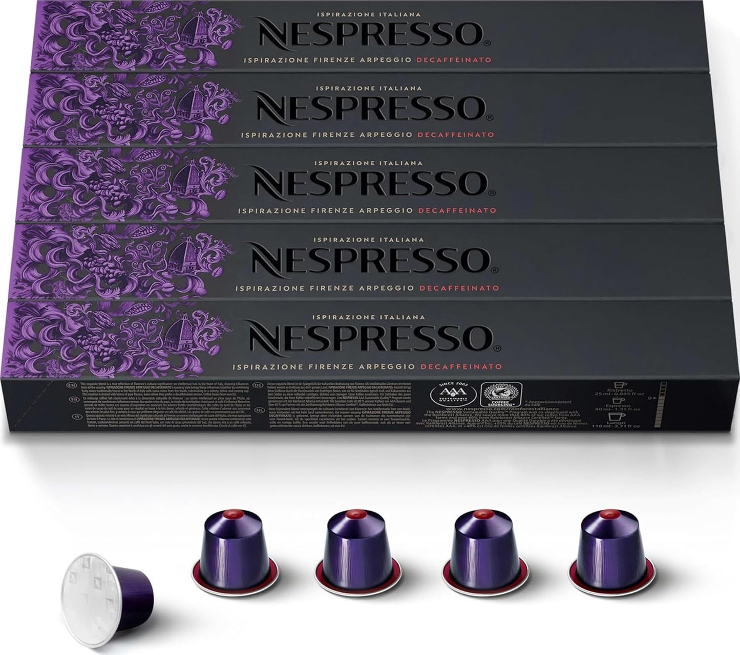 Nespresso Original Line Decaffeinato Coffee Pods 50 Count