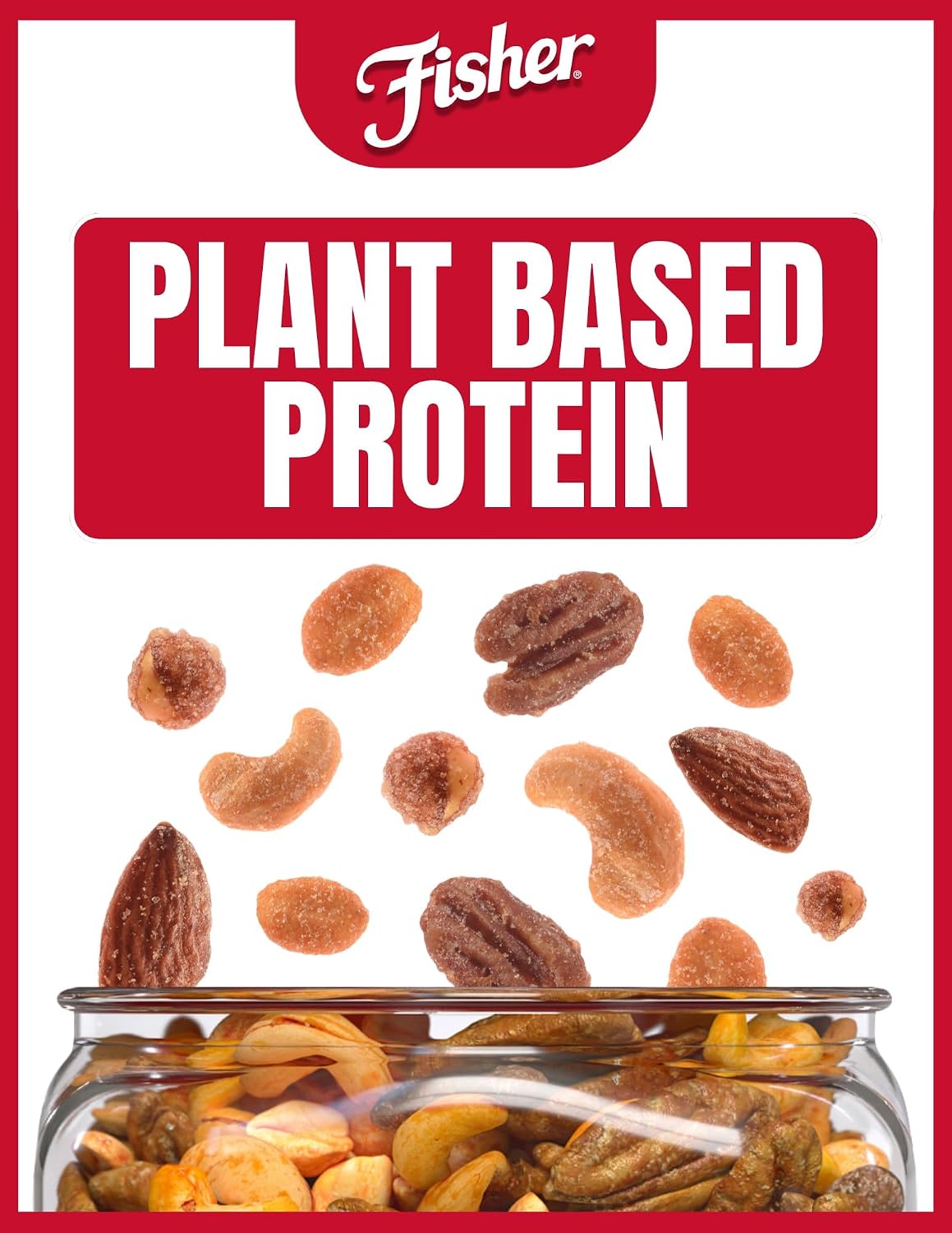 Fisher Snack Honey Roasted Mixed Nuts with Peanuts, 24 Ounces, Reusable Canister