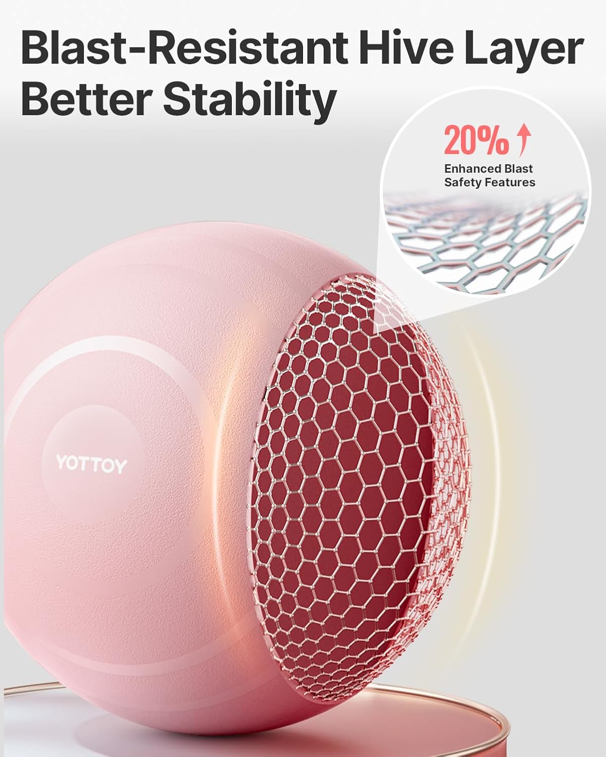 YOTTOY Anti-Burst Exercise Ball, 2000lb Capacity, Thick Workout Ball