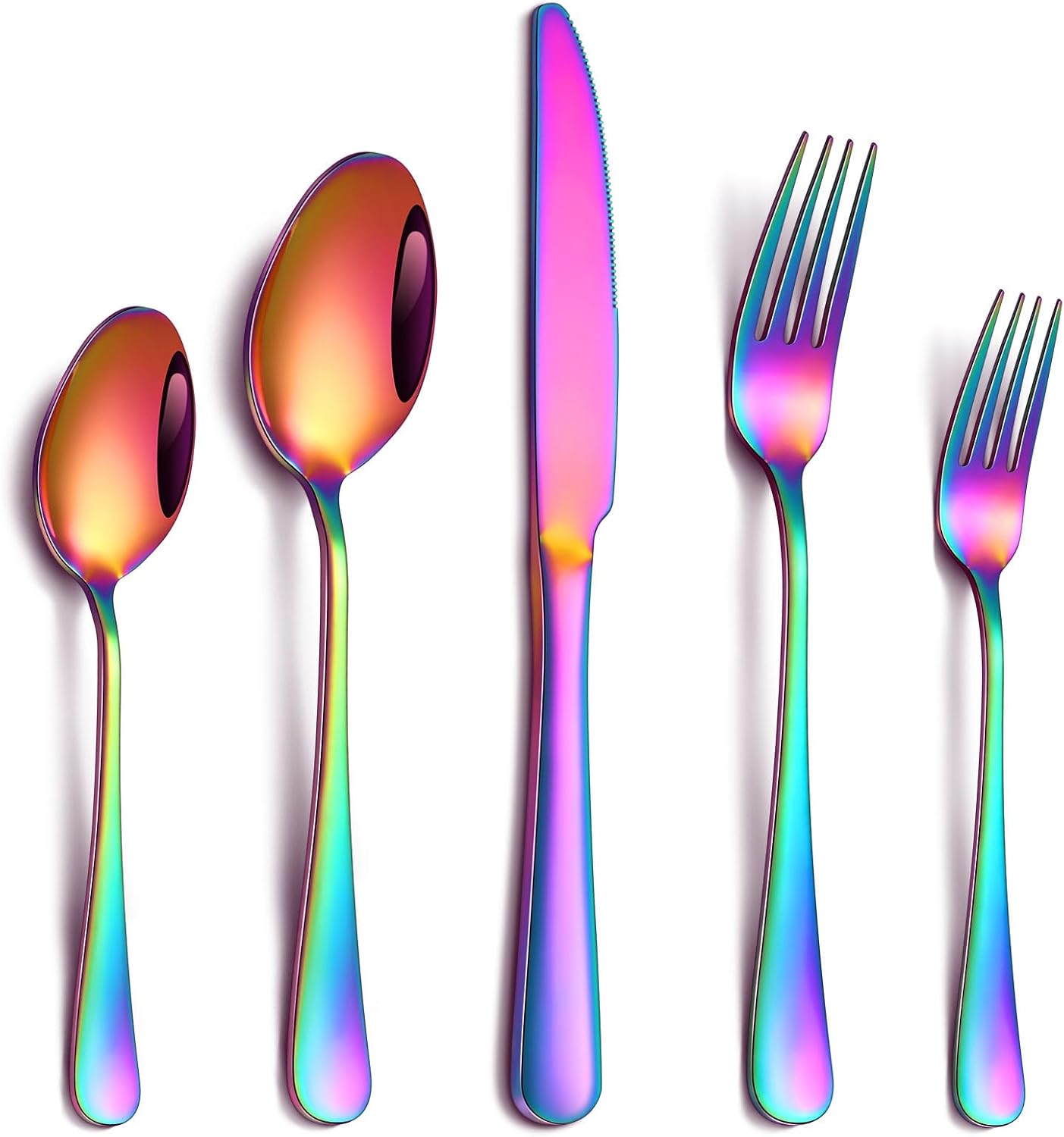 PHILIPALA 20 Piece Silverware Set, Stainless Steel Flatware Set for 4 Food Grade Novelty Flatware Cutlery Utensil Set Include Knife Fork Spoon Mirror Polished Dishwasher Safe
