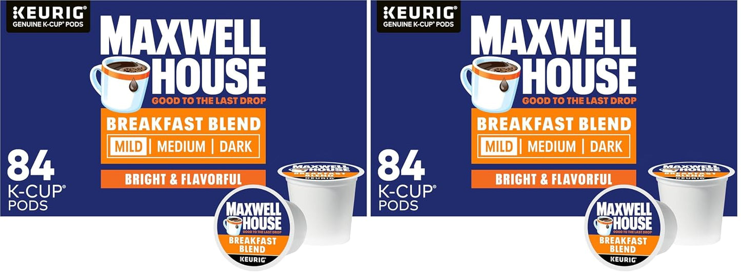 Maxwell House Breakfast Blend Mild Roast K-Cup Coffee Pods, 84-count box