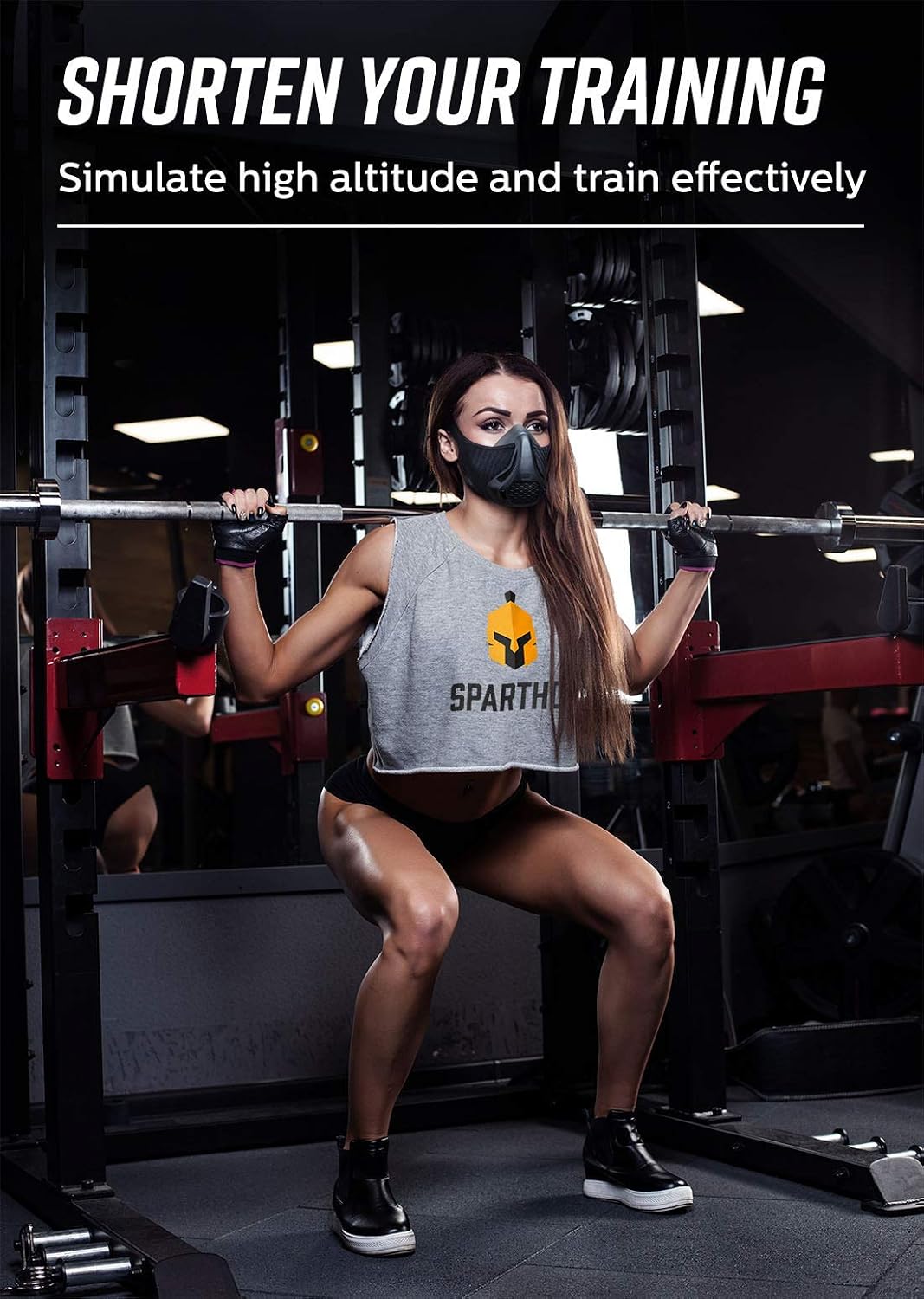 Sparthos High Altitude Mask for Fitness, Running, and Endurance Training with 16 Breathing Levels