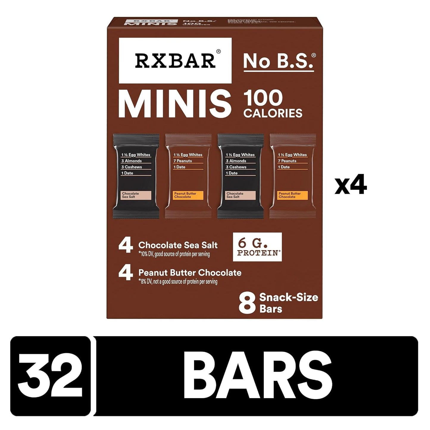 RXBAR Minis Protein Bars Variety Pack with 6g Protein Gluten Free Snacks