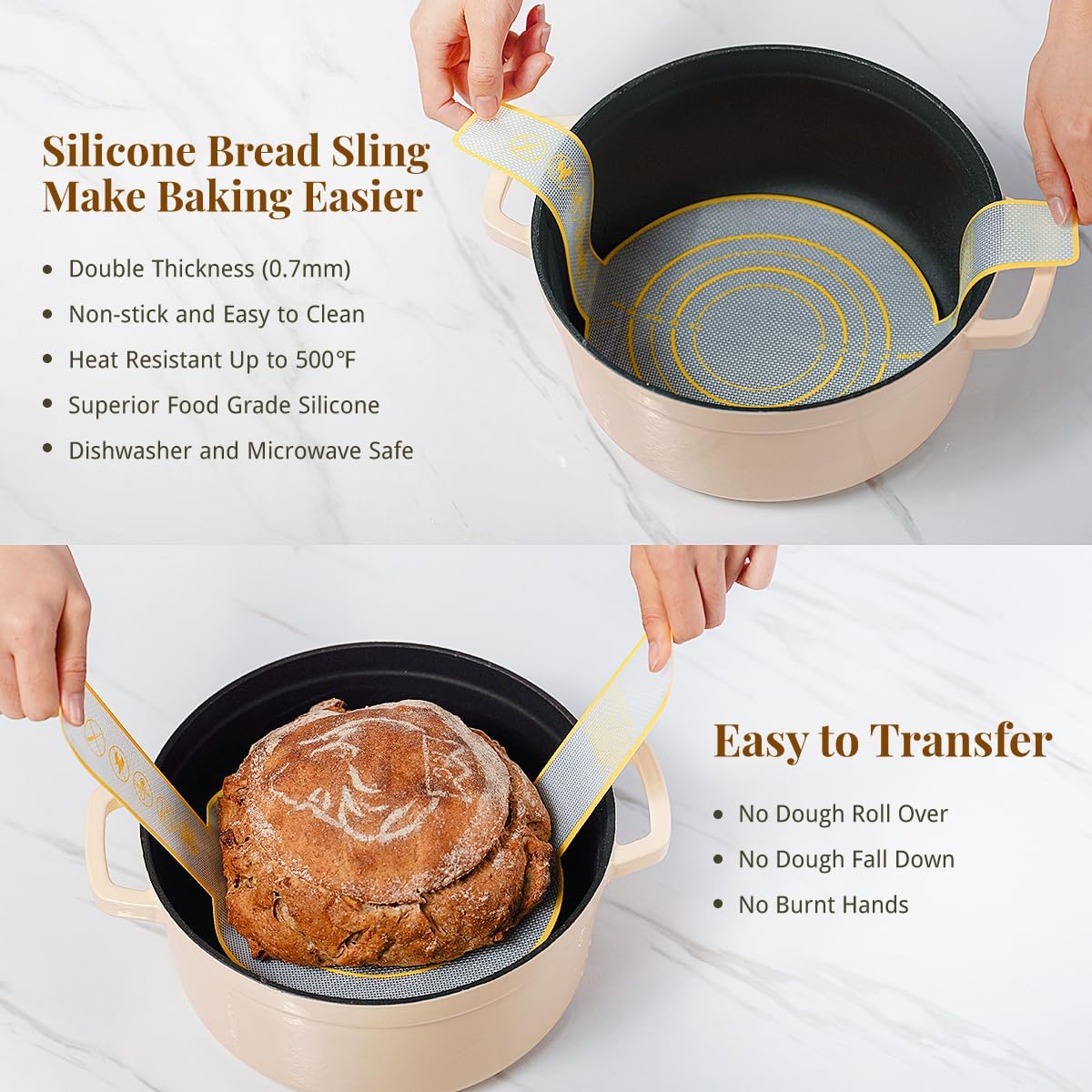 BAVIFY Sourdough Starter Kit, Banneton Bread Proofing Baskets Set | Complete Sourdough Bread Baking Supplies, Beginner Friendly Bread Making Kit, 9 in Round and 10 in Oval Rattan Banneton
