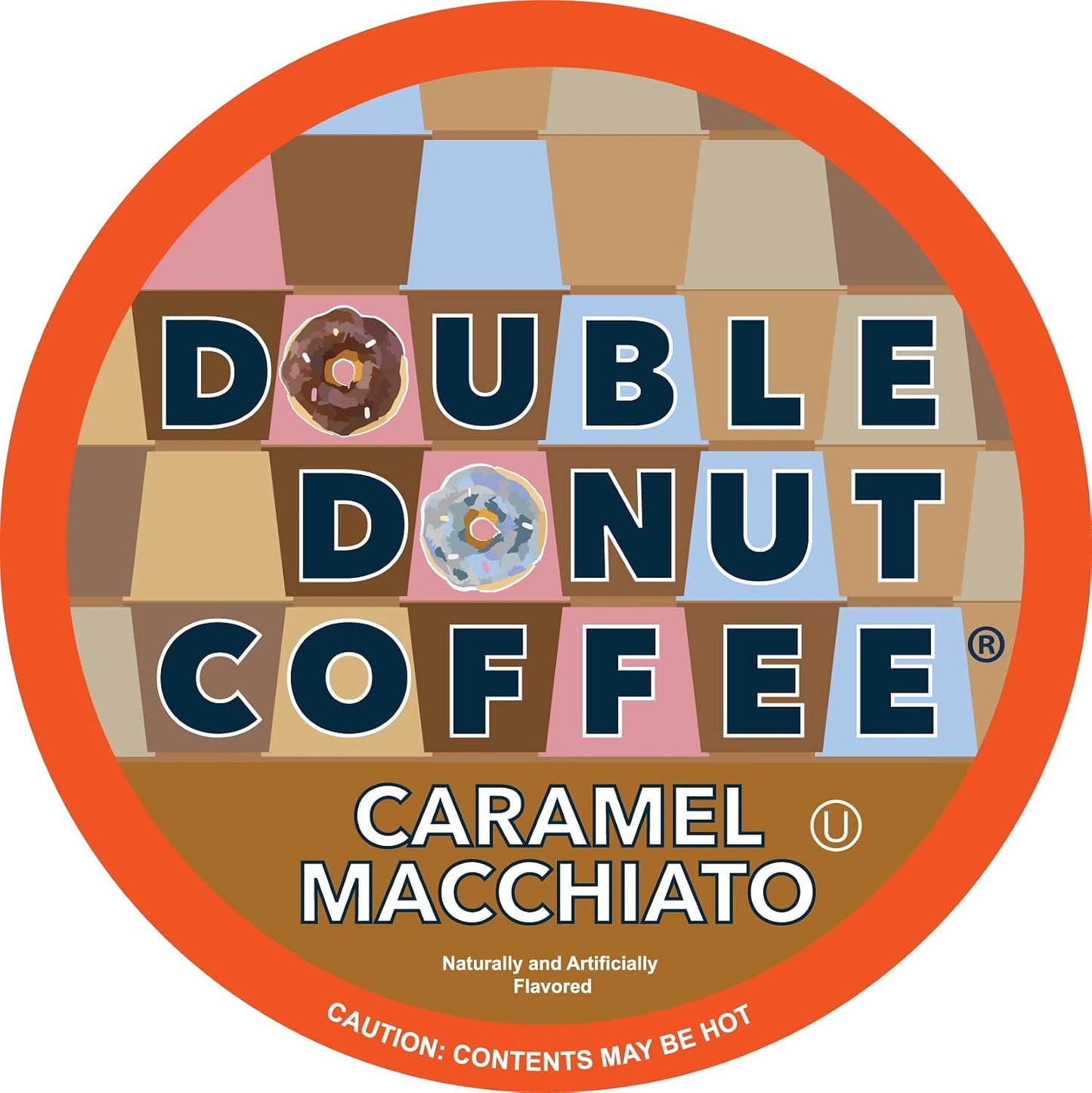 Double Donut Coffee Cappuccino Pods for Keurig K Cups Brewers, 24 Count