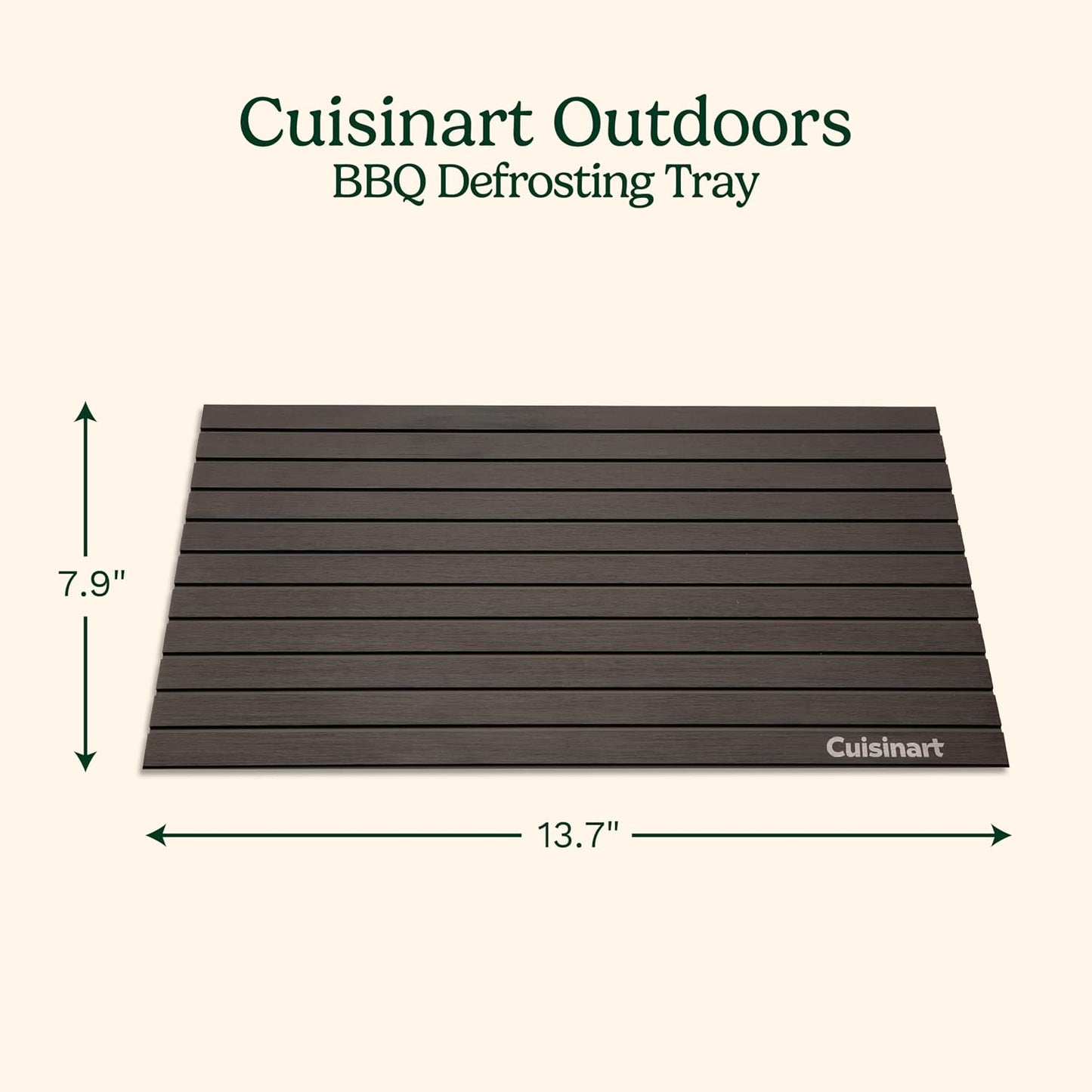 Cuisinart Defrosting Tray for Frozen Meat, Advanced Conductive Aluminum | CDT-010P, meat defroster plate rapidly thaws meat and preserves flavors with a non-stick, easy-to-clean surface