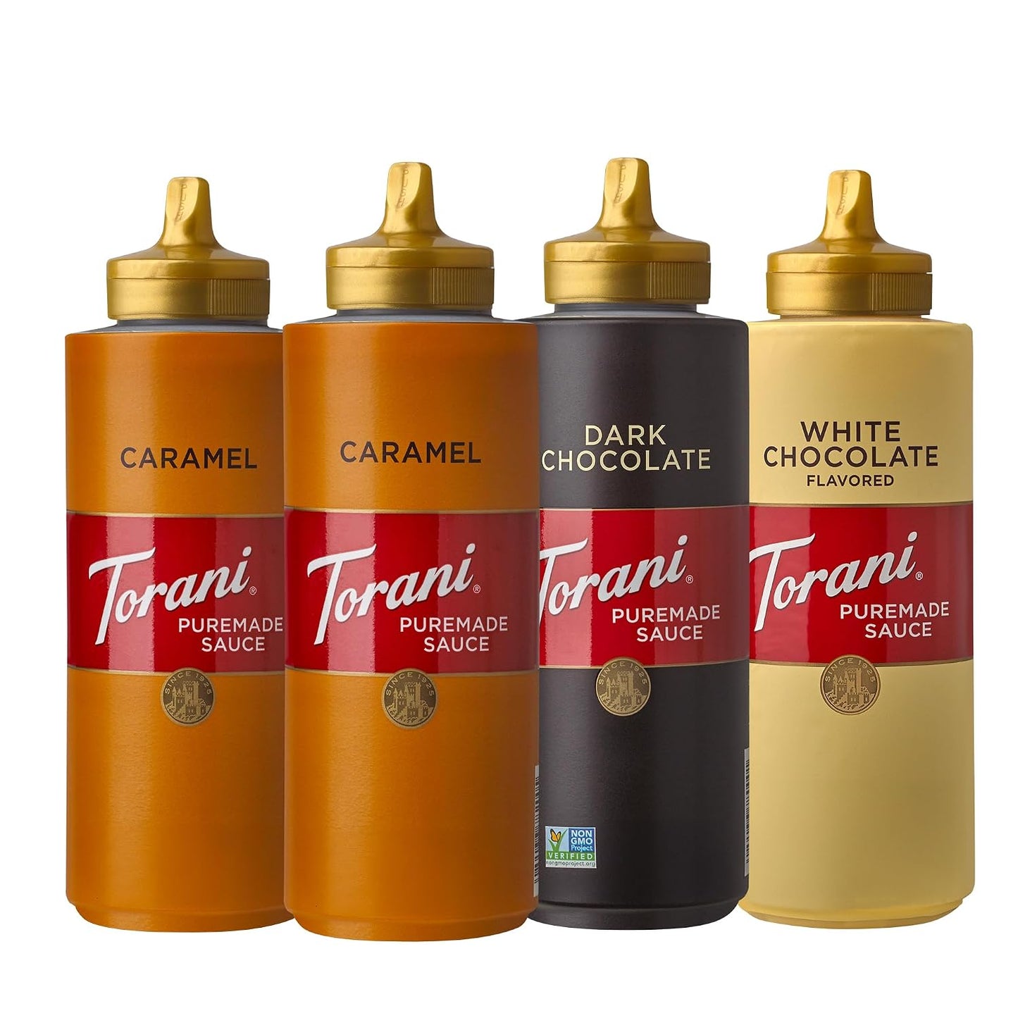 Torani Puremade Sauce, Dark Chocolate, 16.5 Ounces (Pack of 4)