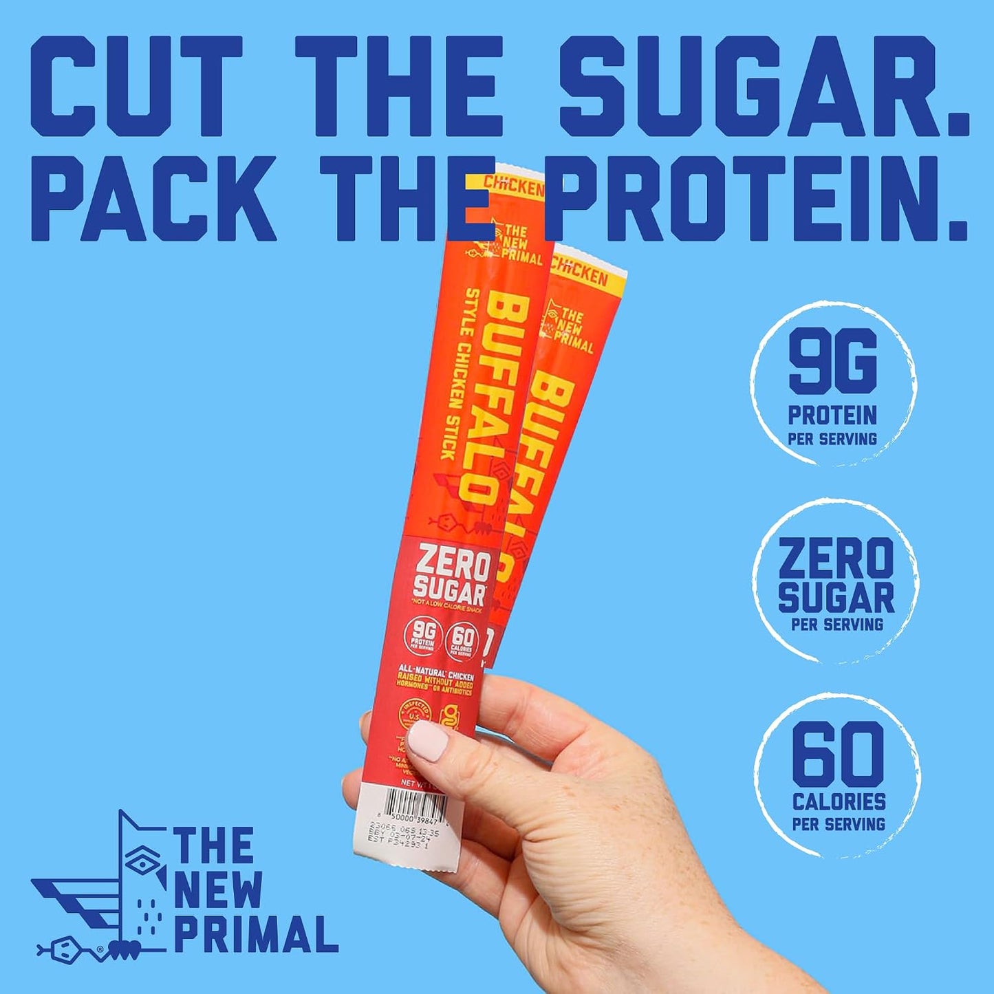 New Primal Meat Sticks Sampler, Grass-Fed Beef, All Natural Chicken, 10 Count