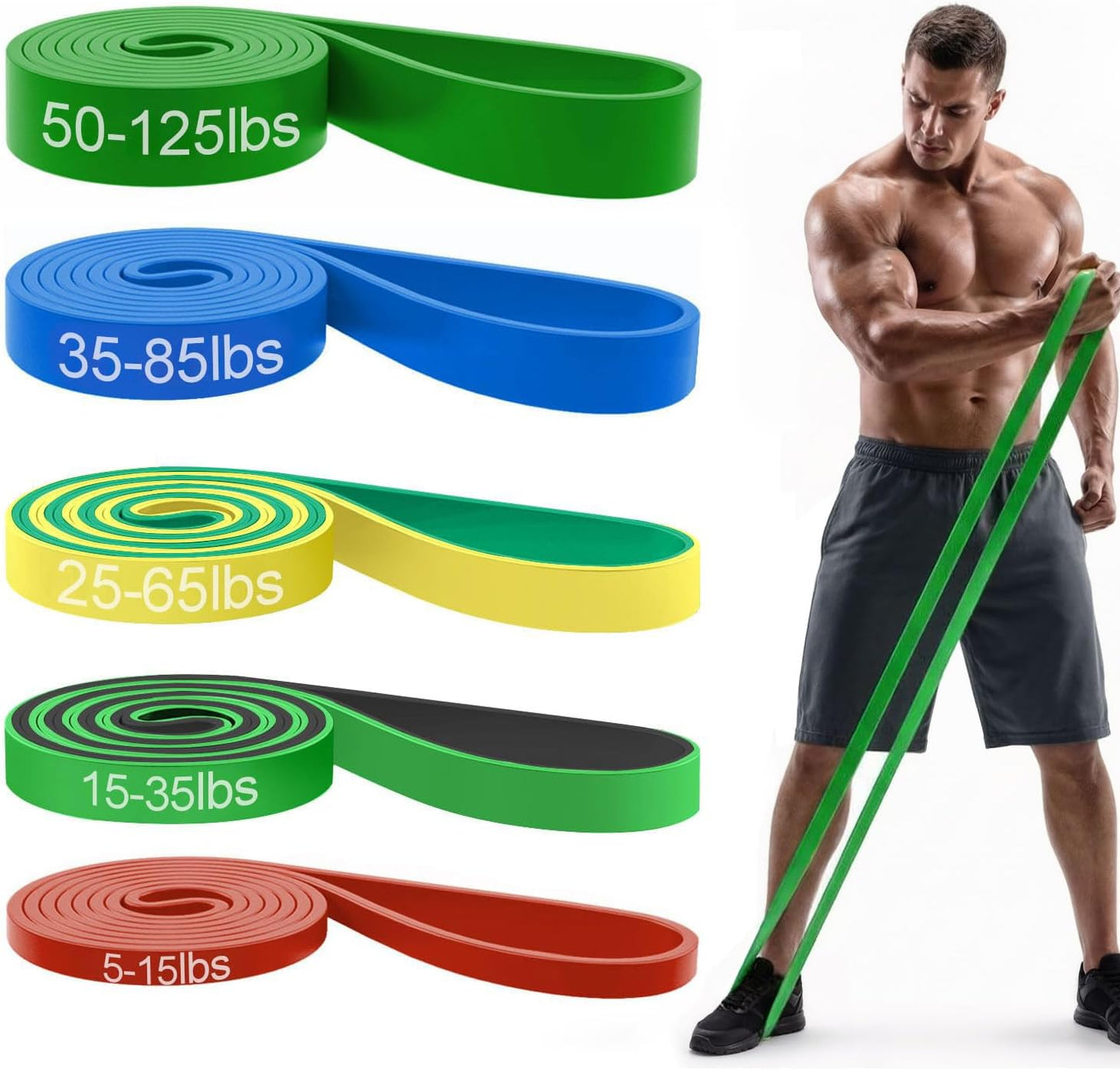 Pull Up Bands, Resistance Bands Set for Men & Women, Exercise Workout Bands