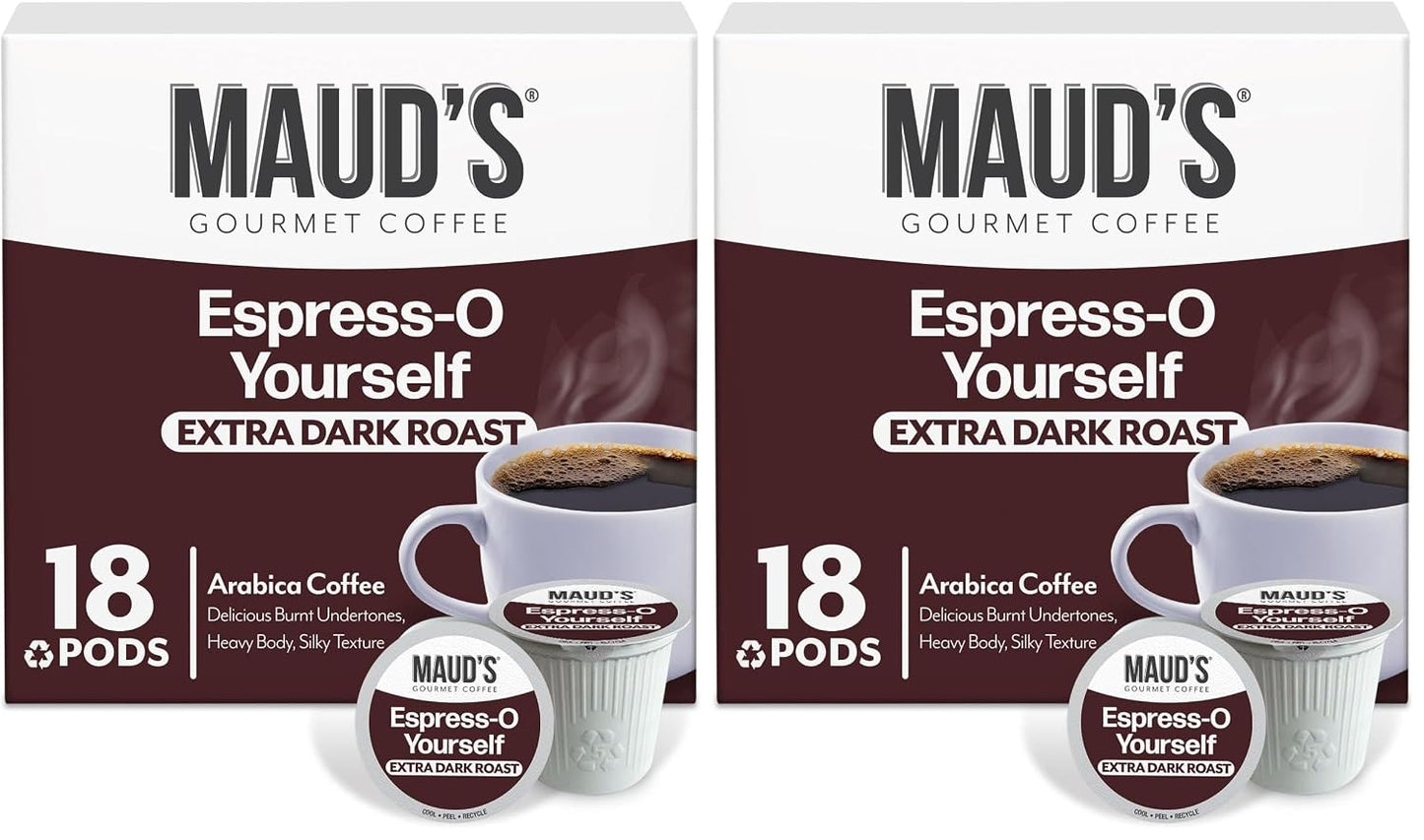 Maud's Bold Dark Roast Coffee Pods Variety Pack, 40-count, 9 Assorted Flavors