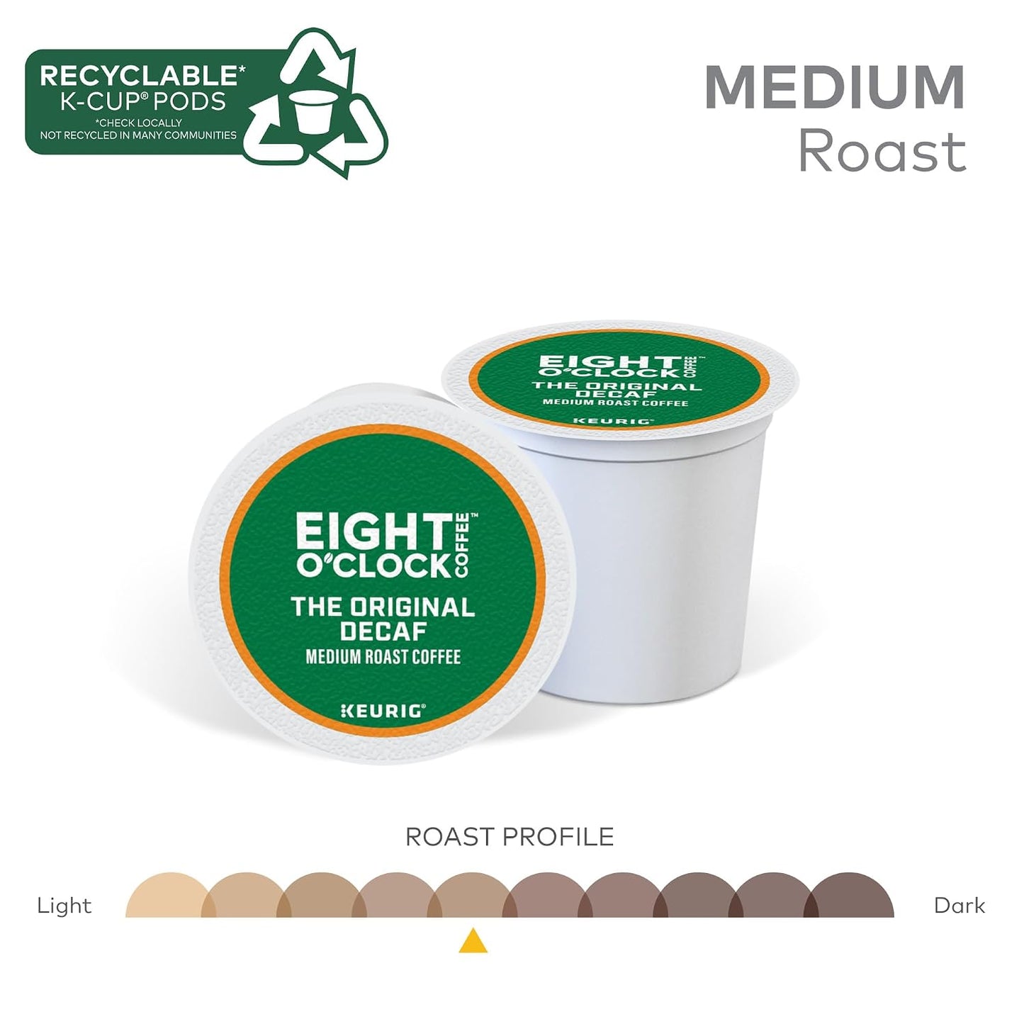 Eight O'Clock Coffee The Original Decaf Single-Serve Keurig K-Cup Pods