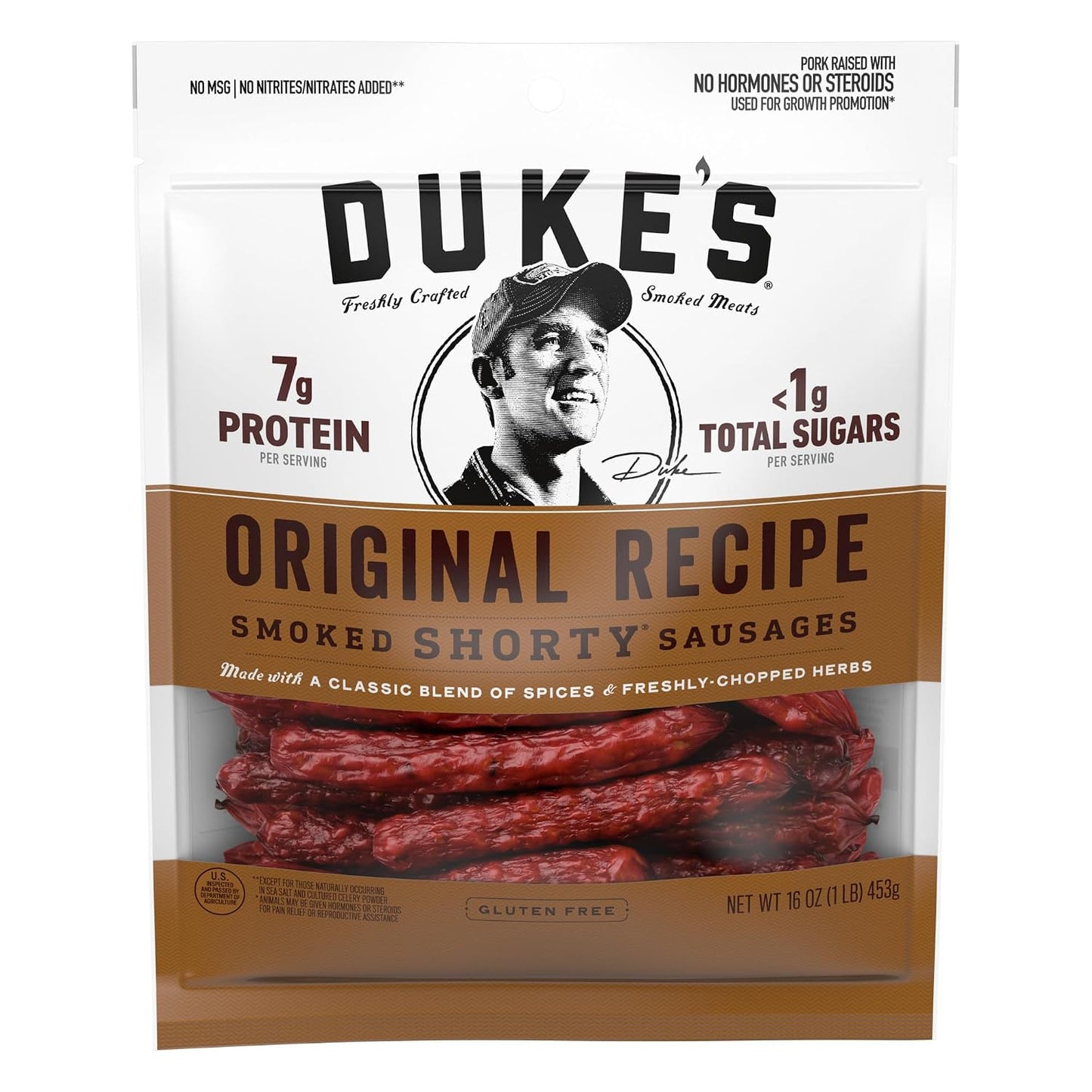 Duke's Original Smoked Shorty Sausages, 16 oz, Gluten-Free, Keto Friendly