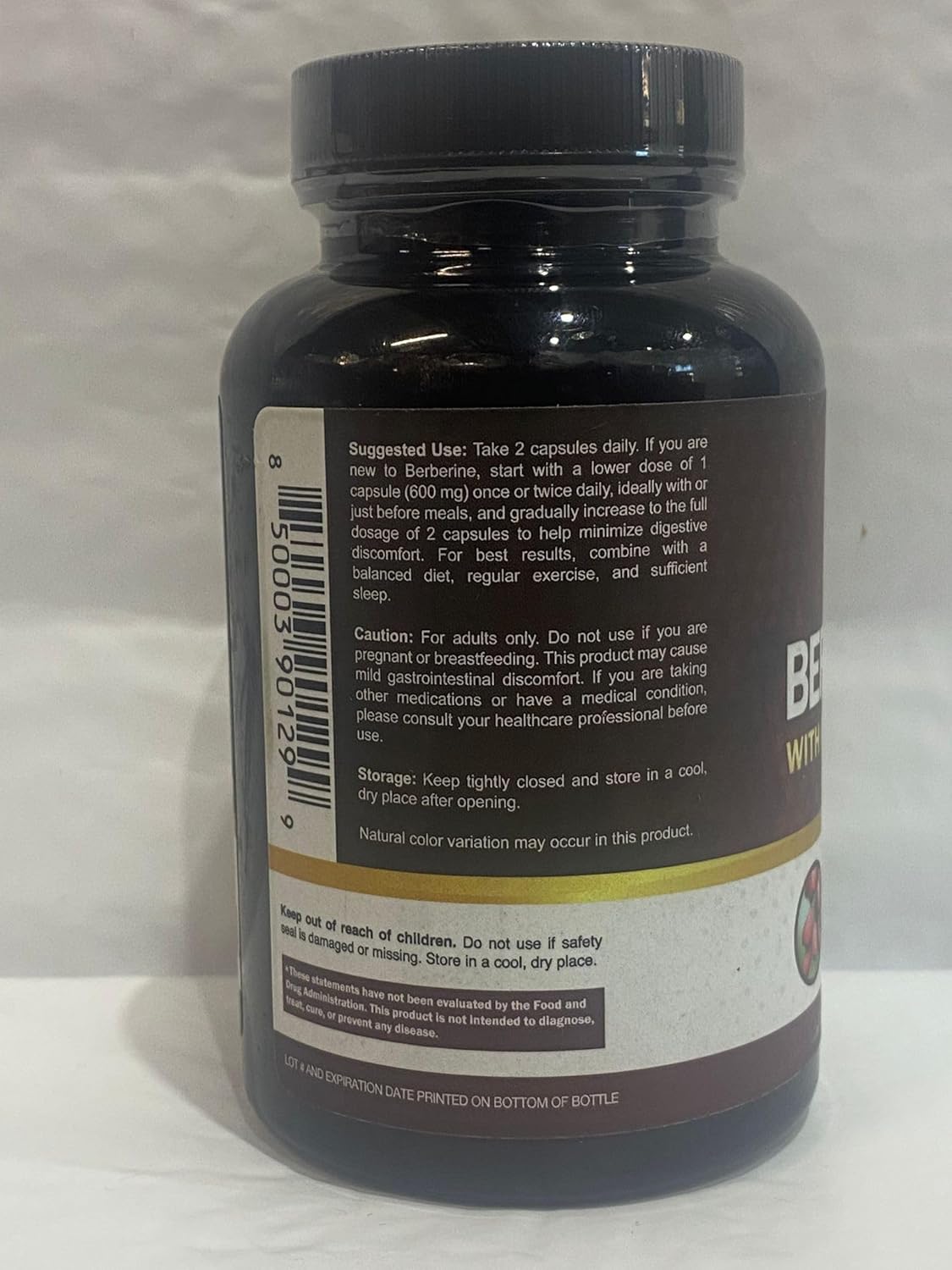 NutriFlair Premium Berberine HCL 1200mg, 120 Capsules - Plus Pure True Ceylon Cinnamon, Berberine HCI Root Supplements Pills - Immune System - Made in USA
