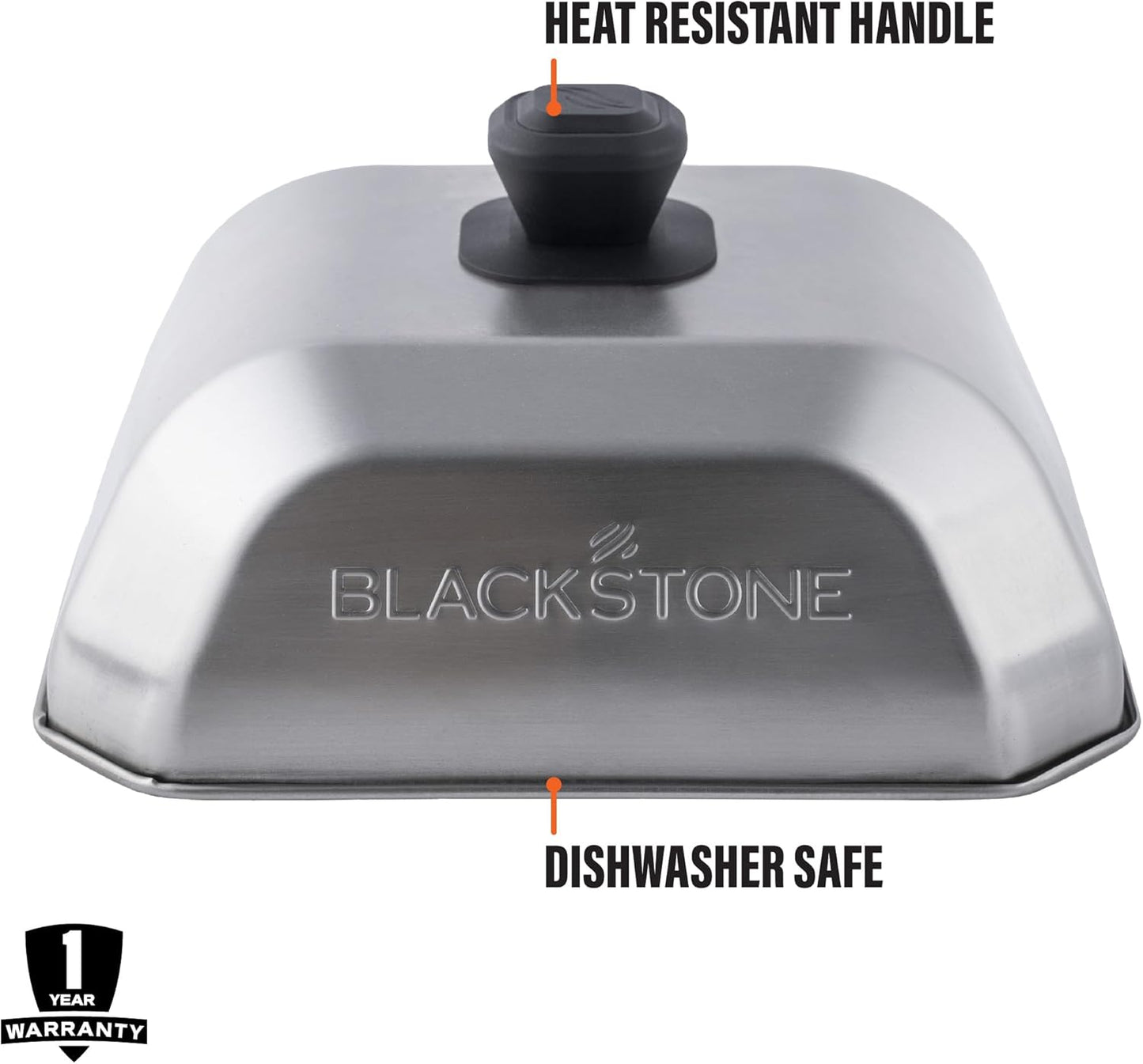 Blackstone 5555 Basting Cover, Medium, Square | Heat-resistant Handle, Dishwasher Safe