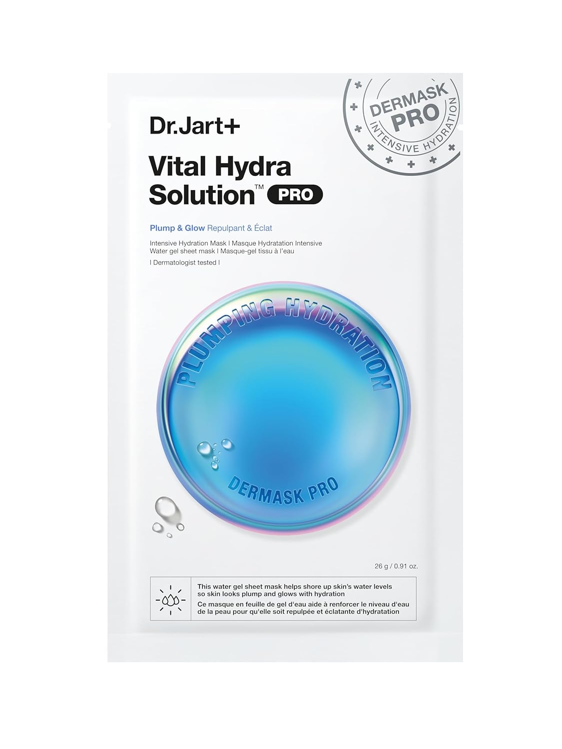 Dr.Jart+ Dermask Vital Hydra Solution Korean Face Mask with Hyaluronic Acid