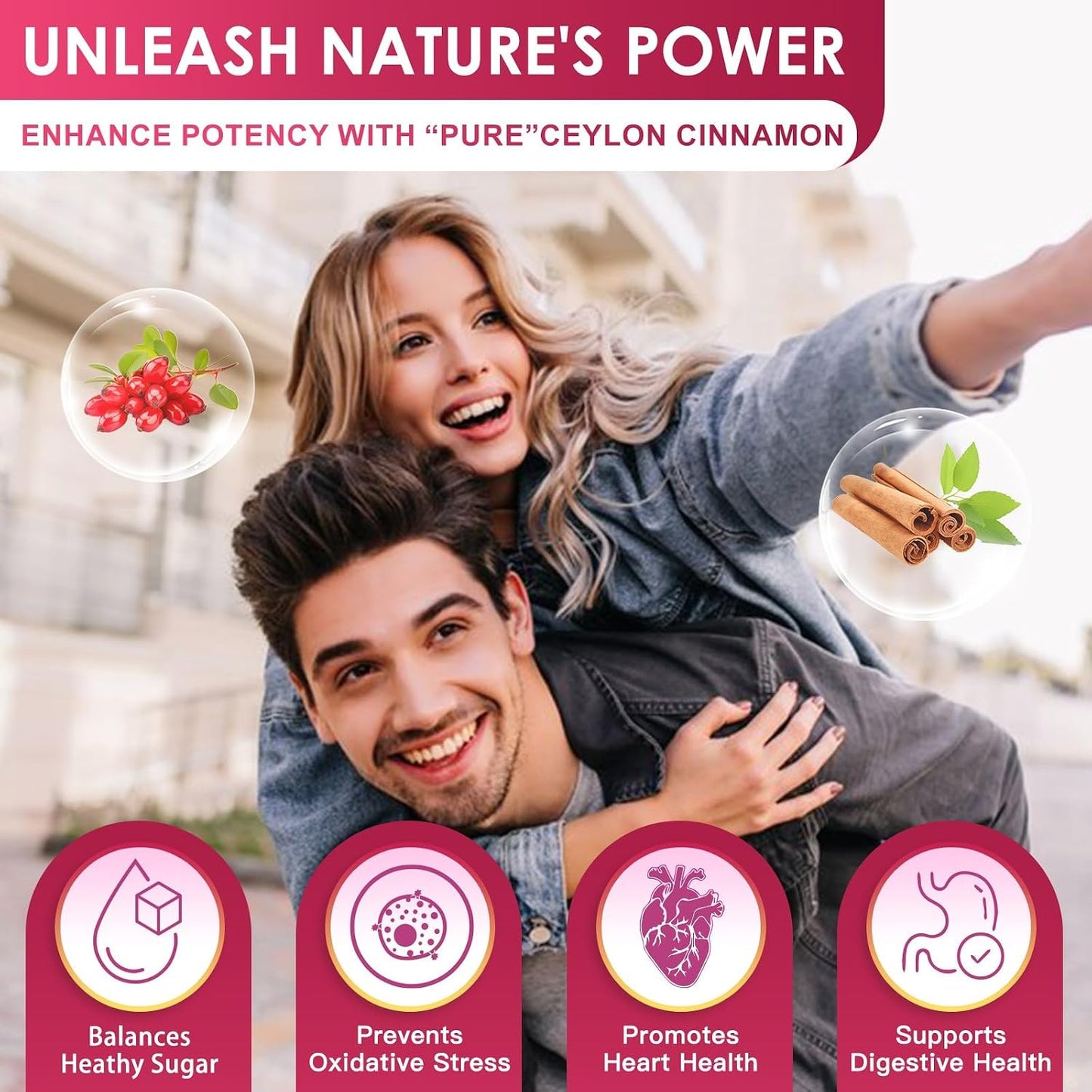 NATURE TARGET Berberine HCL 1200mg, Berberine Supplement with Ceylon Cinnamon, Chromium - Supports Immune, Gastrointestinal & Digestive Health, Non-GMO, 120 Capsules
