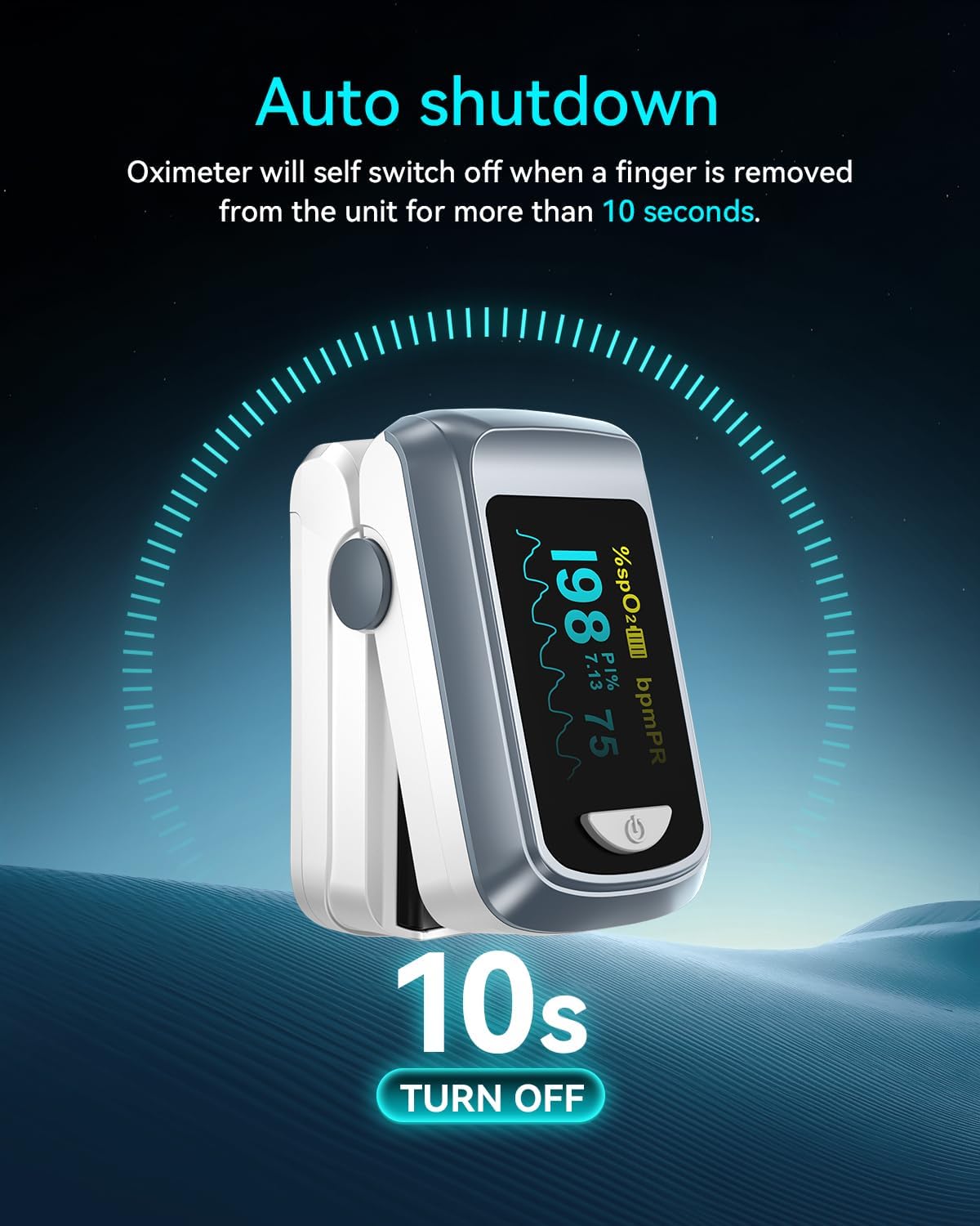 Healthtree JKS50B Fingertip Pulse Oximeter with SpO2 and Heart Rate Monitoring