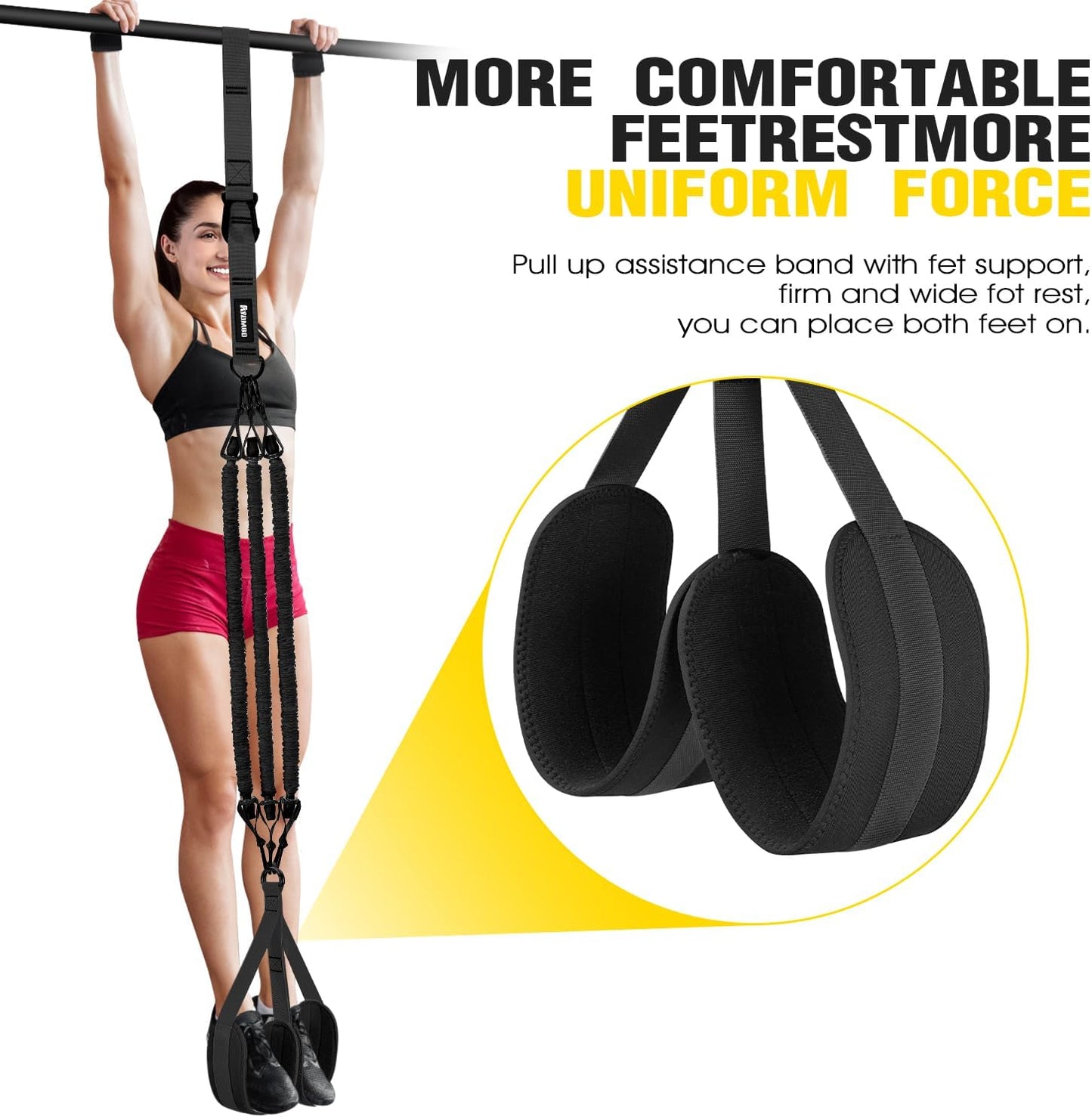 Ayombo Pull Up Assistance Bands - Resistance Bands for Workout, Home Gym Fitness